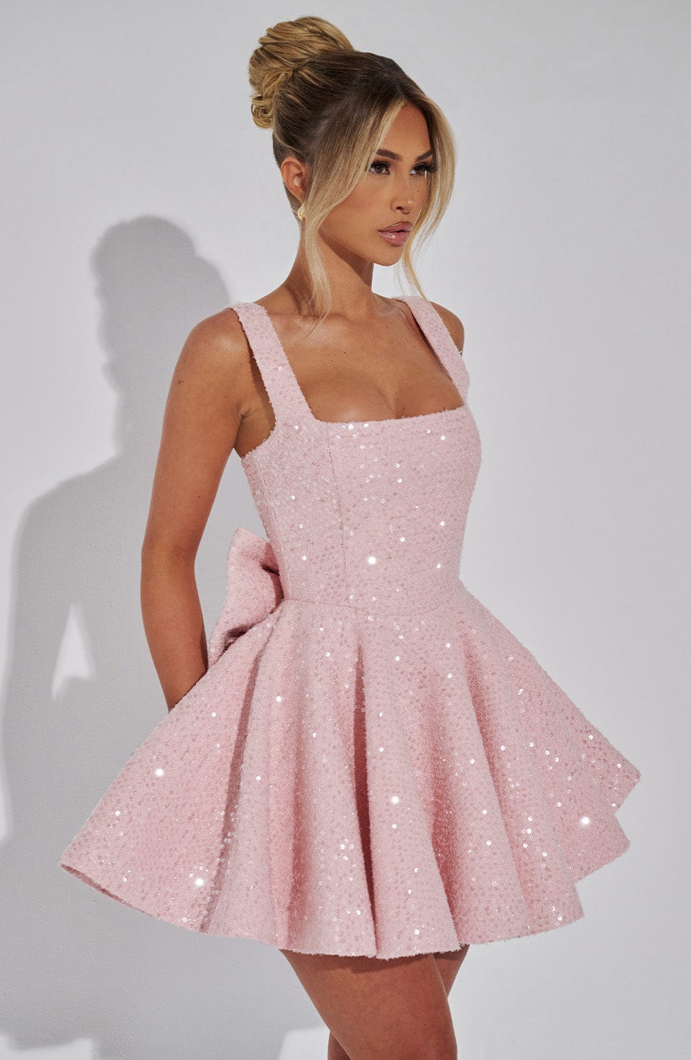 Pembe Dorothy Mini Elbise