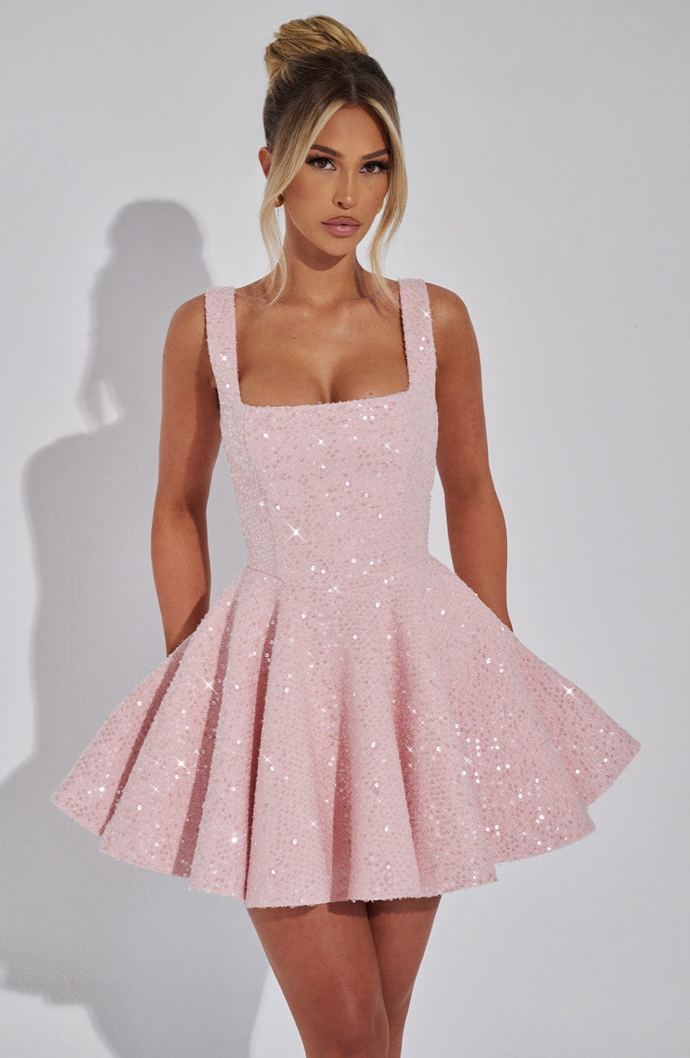 Pembe Dorothy Mini Elbise