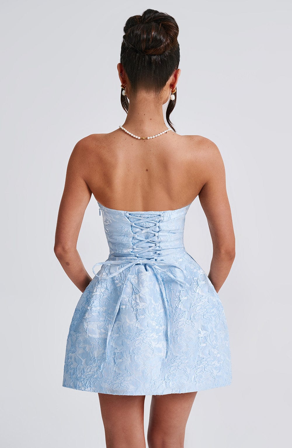 Elenora Mavi Mini Elbise