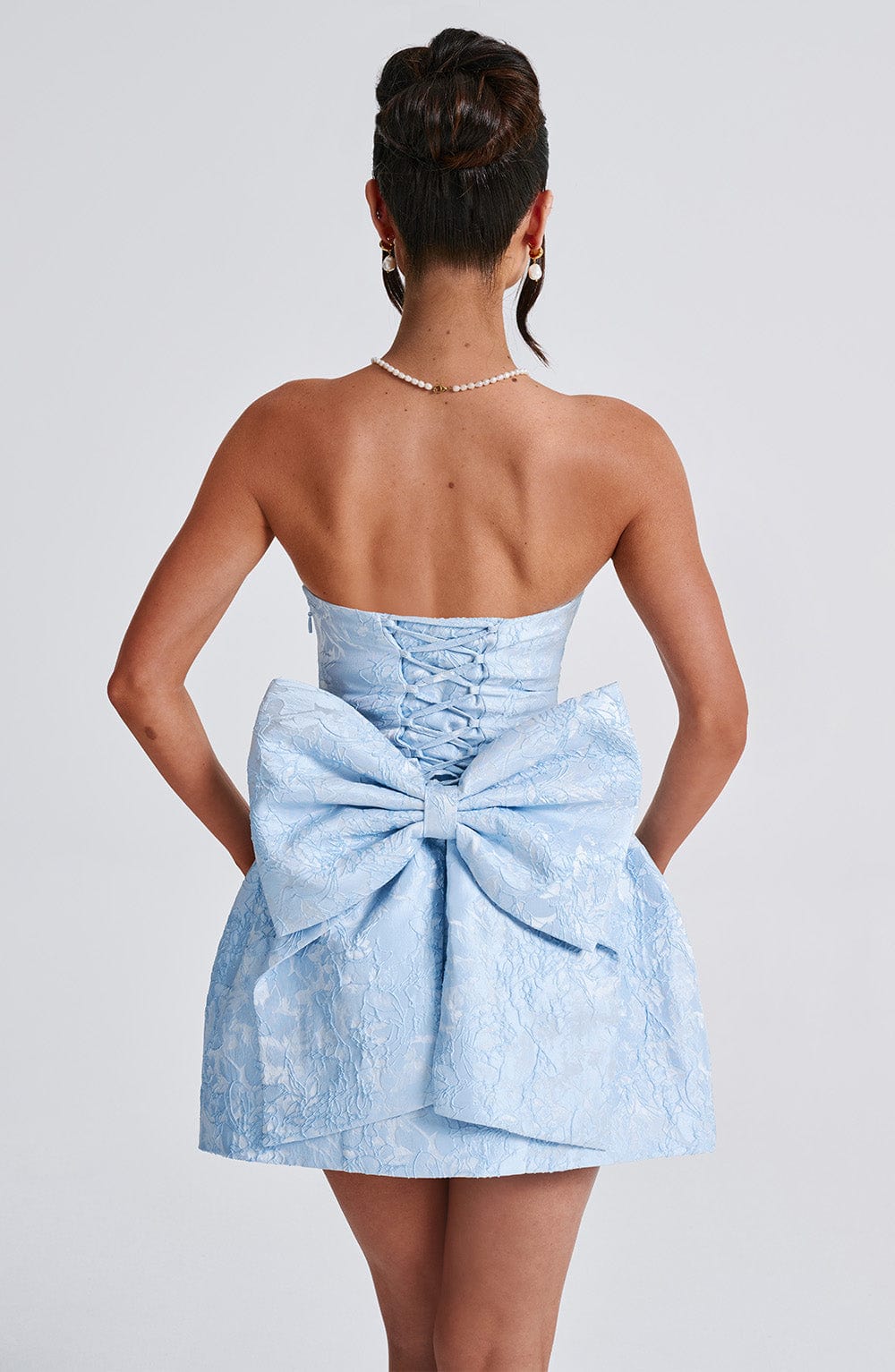 Elenora Mavi Mini Elbise