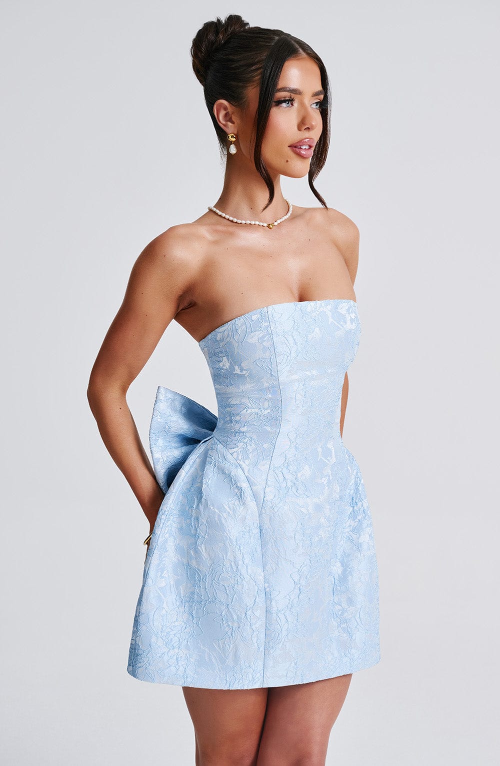 Elenora Mavi Mini Elbise