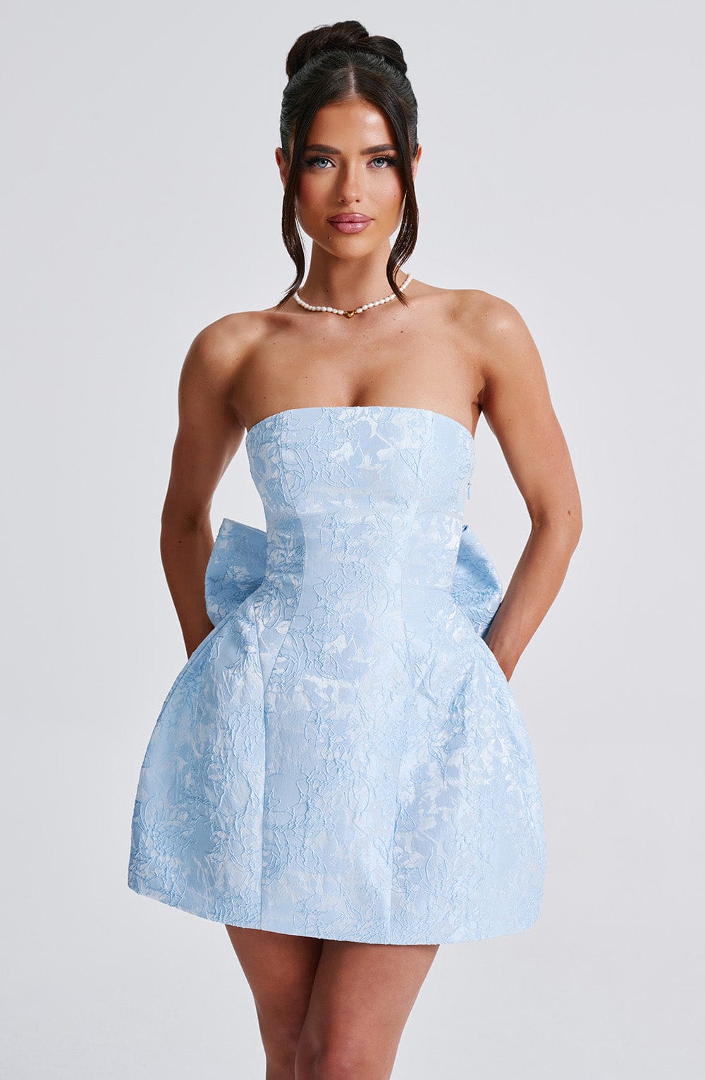 Elenora Mavi Mini Elbise