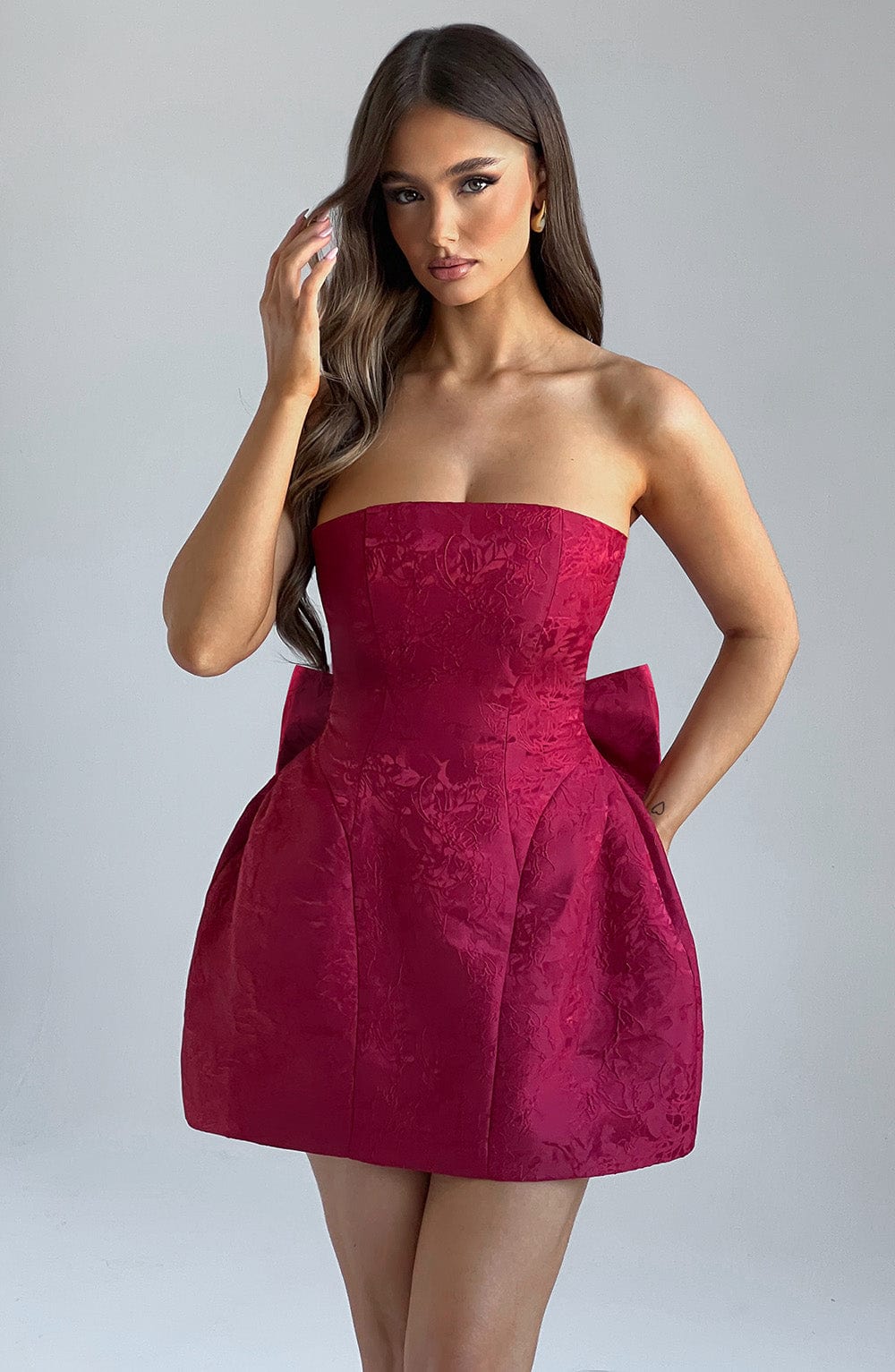 Kırmızı Elenora Mini Elbise