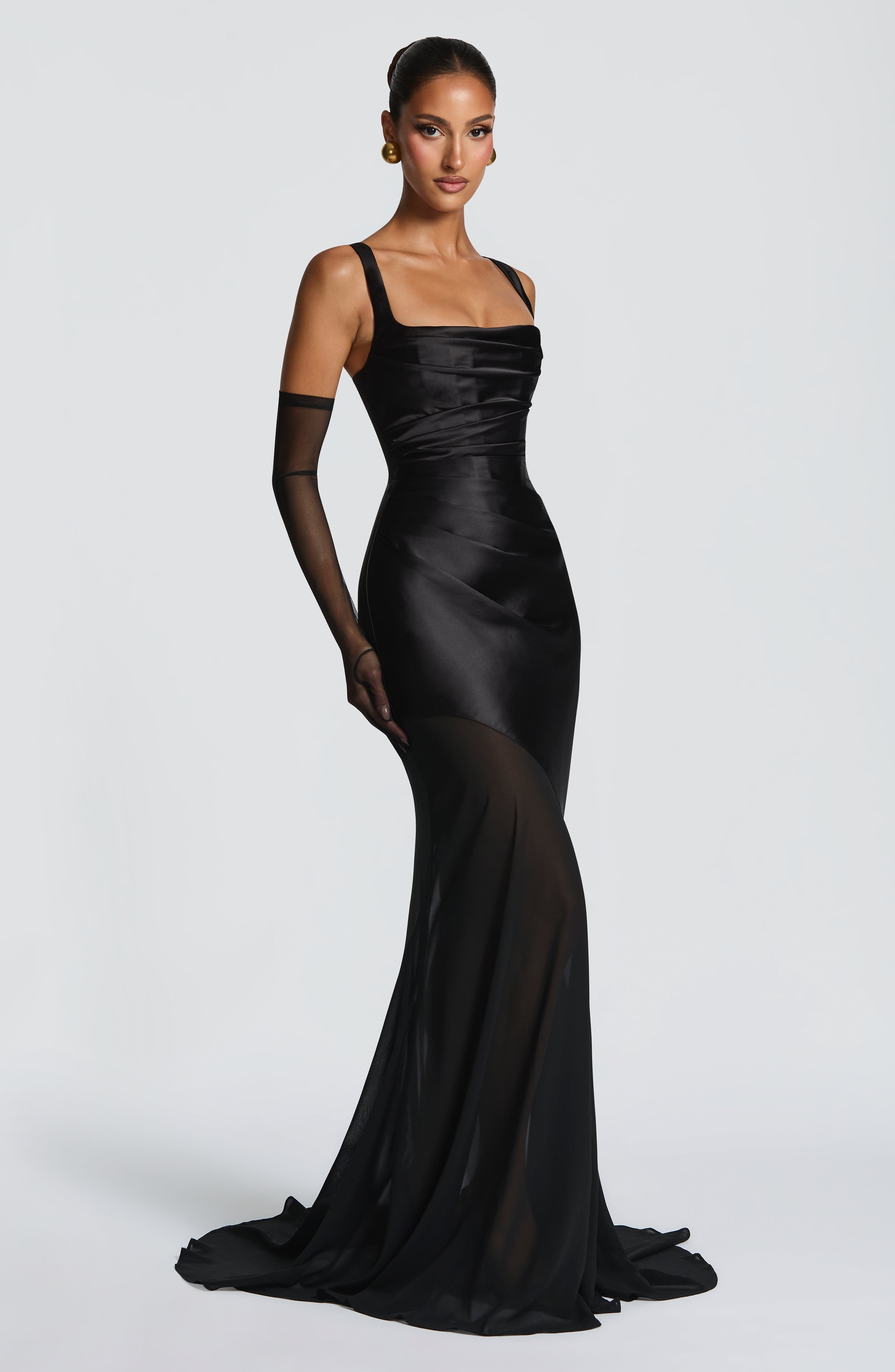Eliza Siyah Maxi Elbise