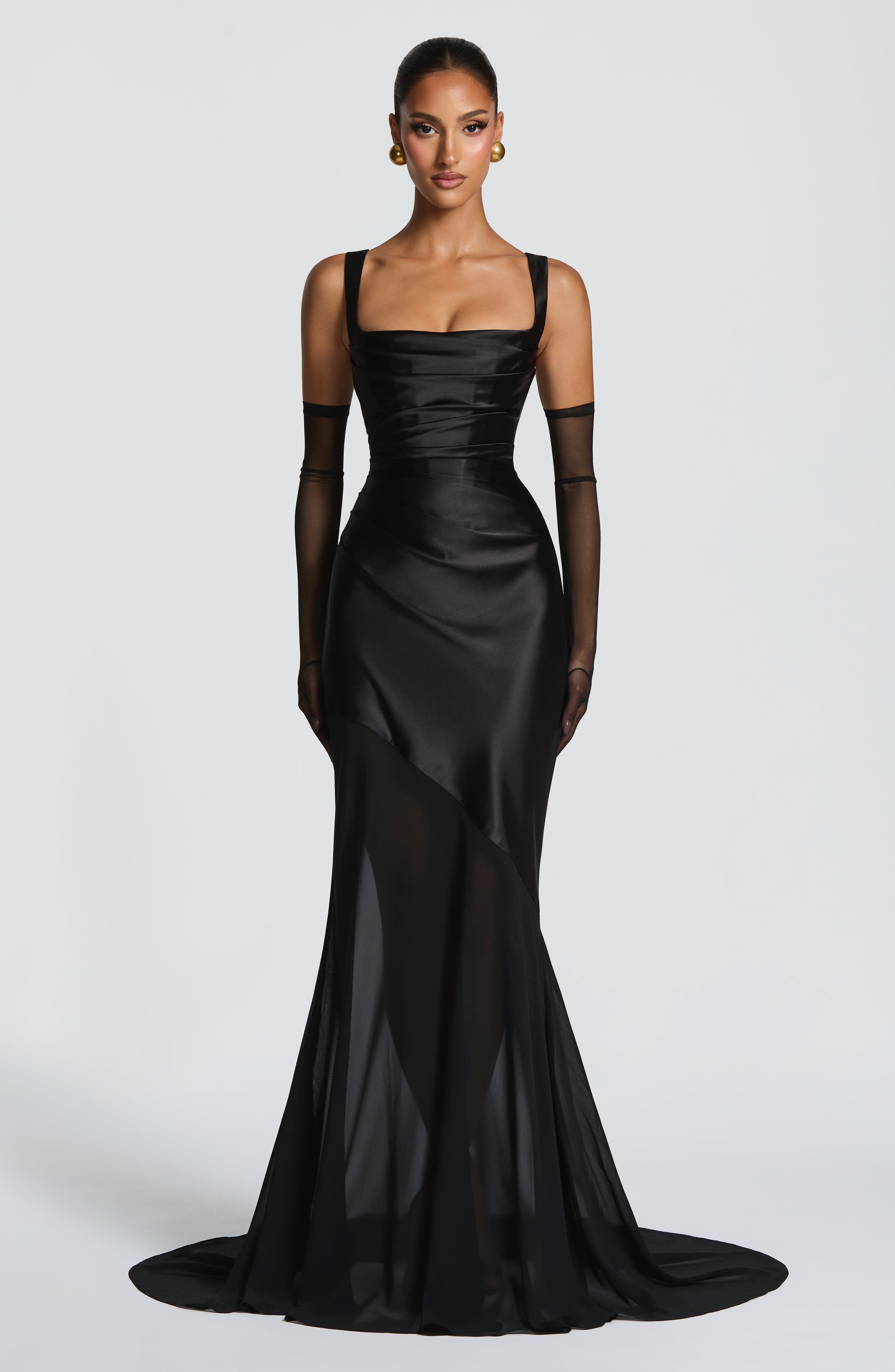 Eliza Siyah Maxi Elbise