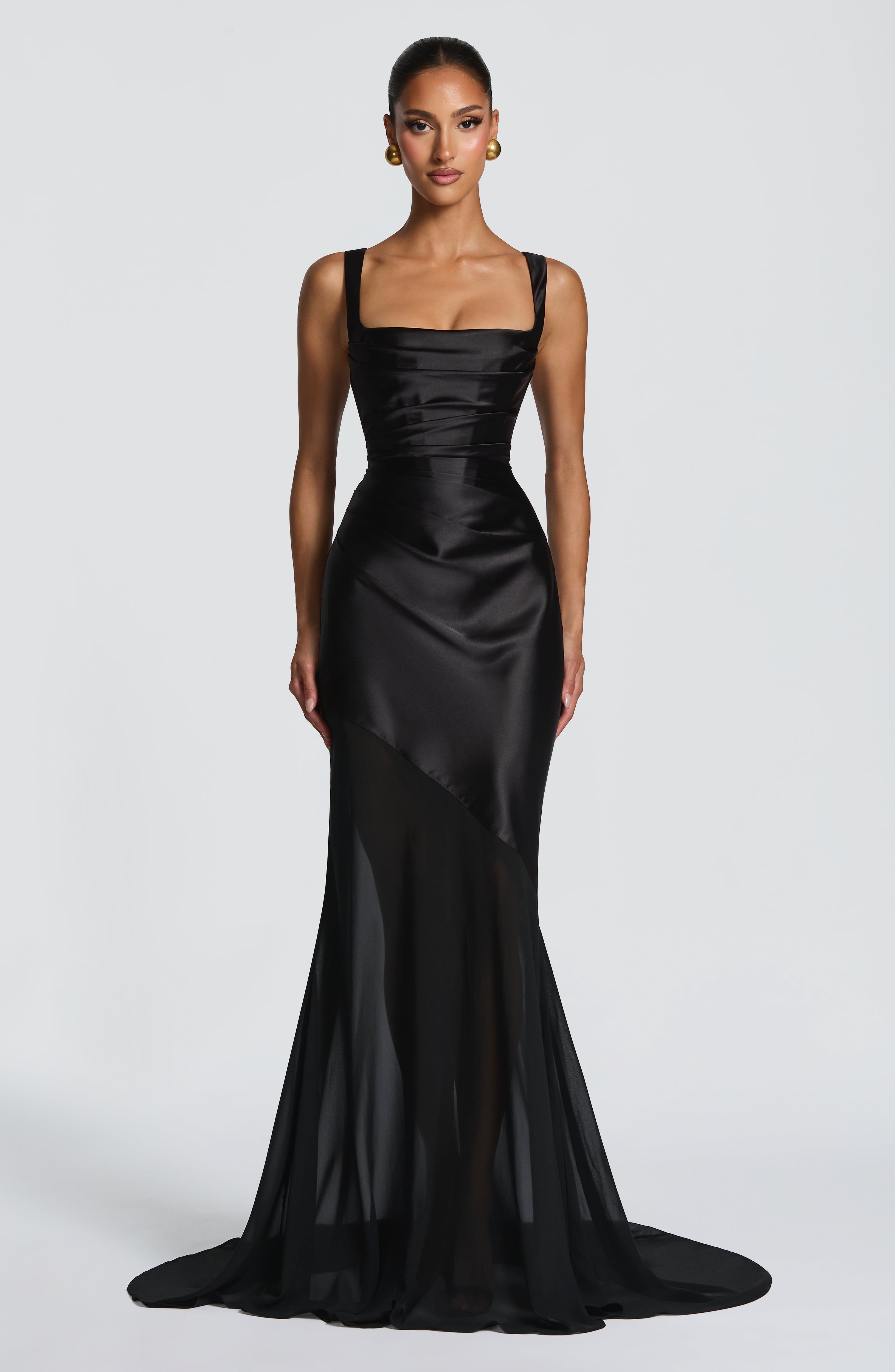 Eliza Siyah Maxi Elbise
