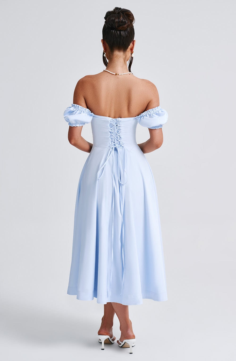 Elora Mavi Midi Elbise