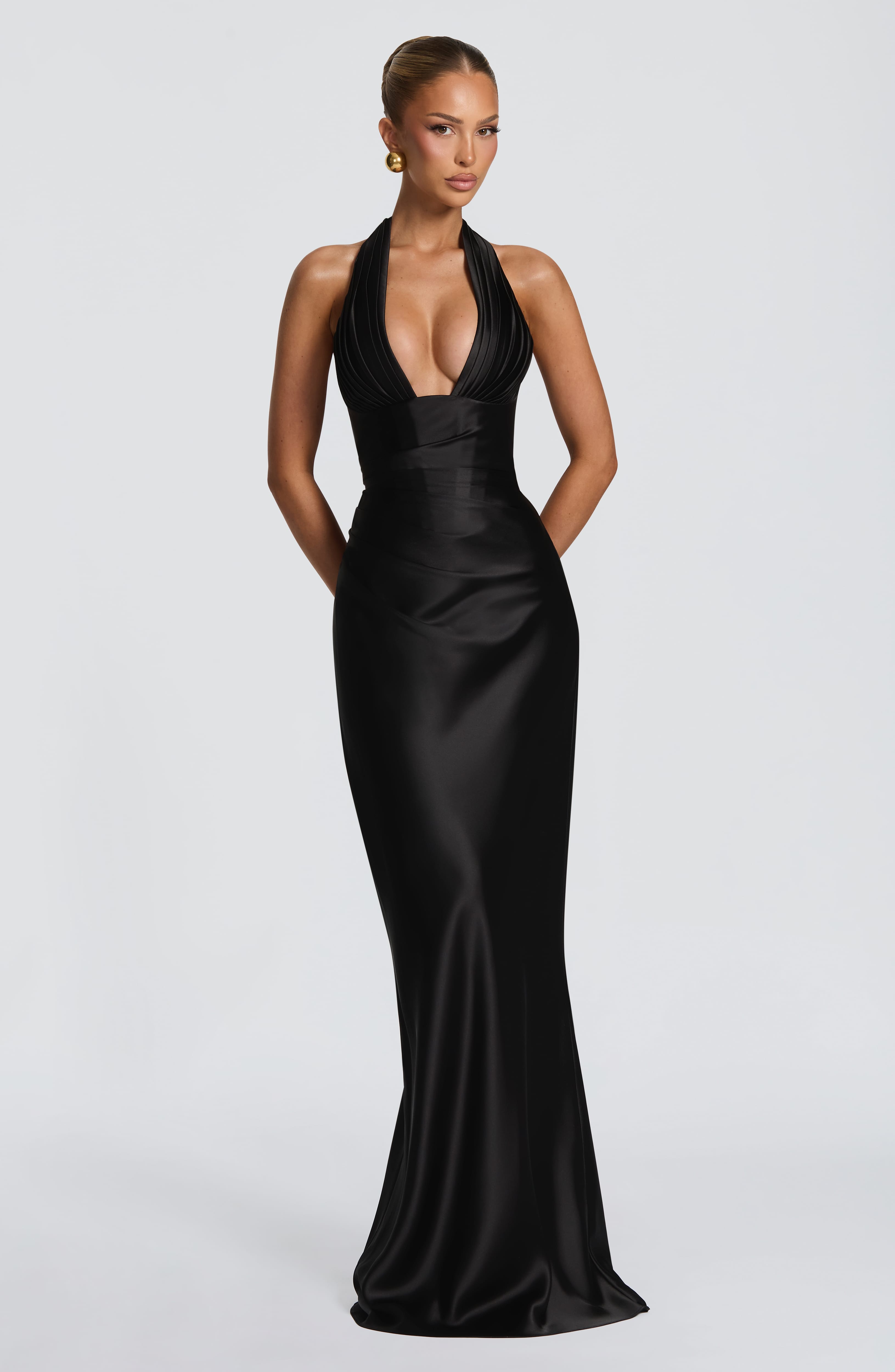Elowen Siyah Maxi Elbise