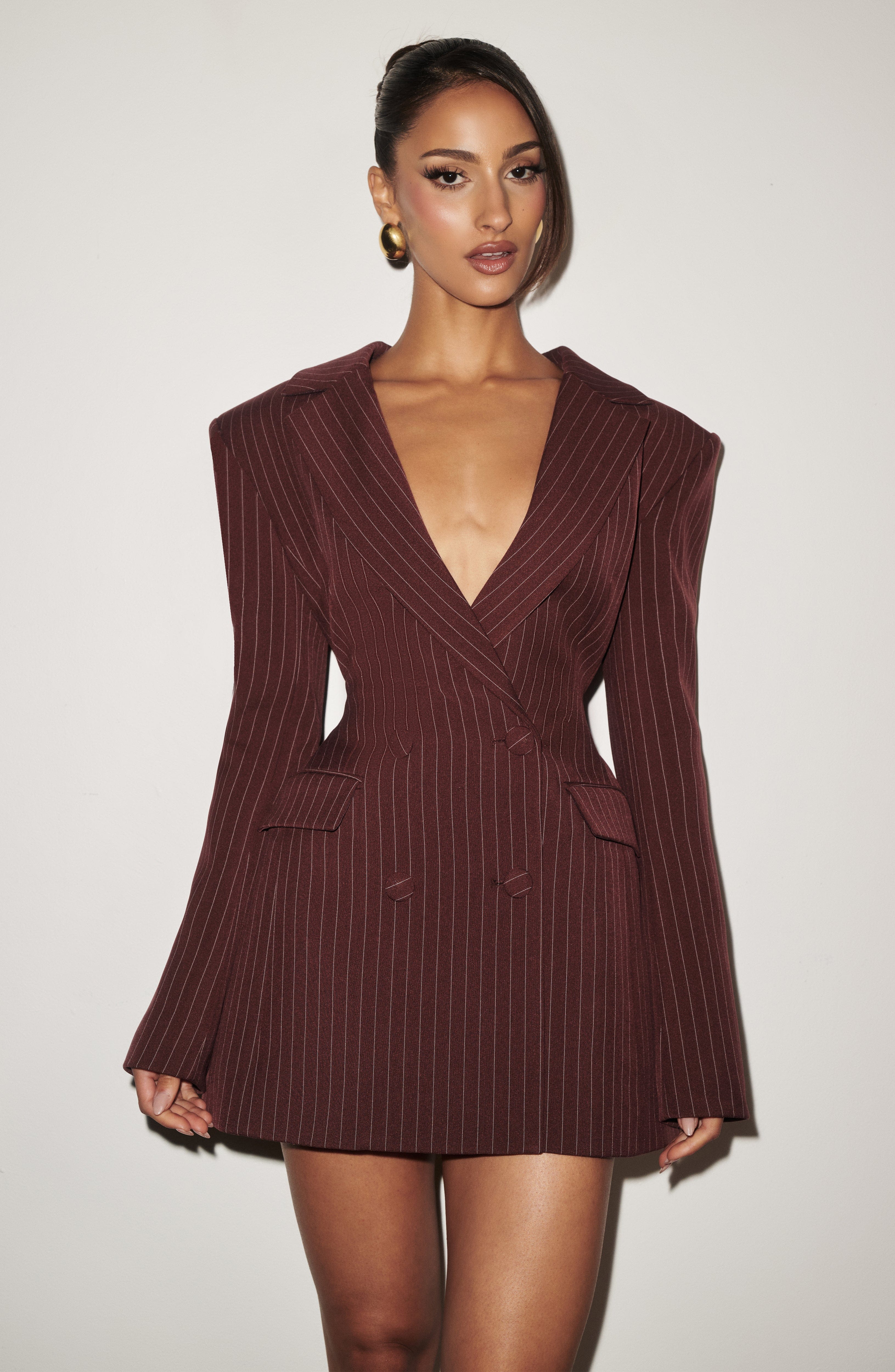 Elvira Mini Bordo Elbise