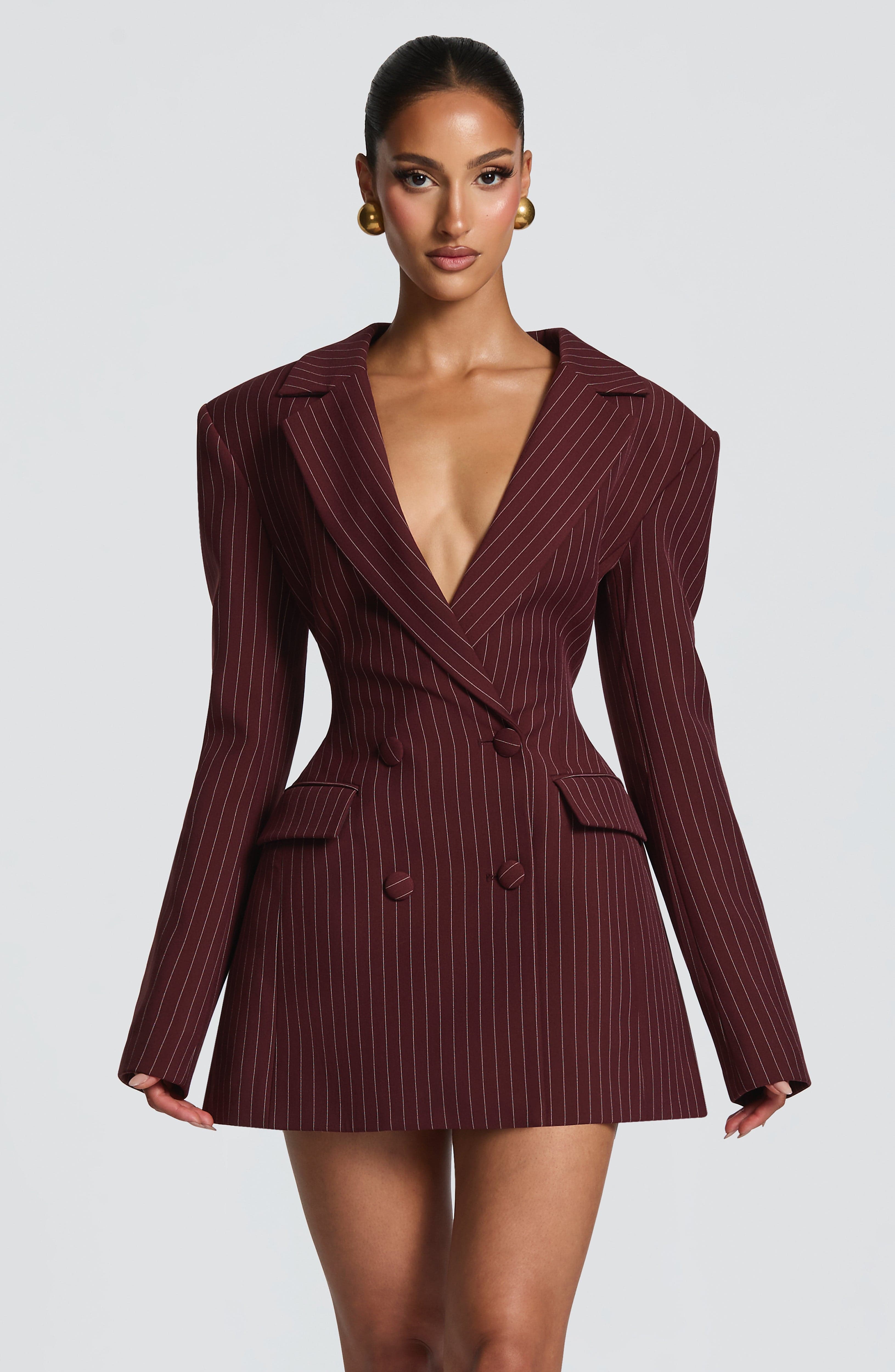 Elvira Mini Bordo Elbise