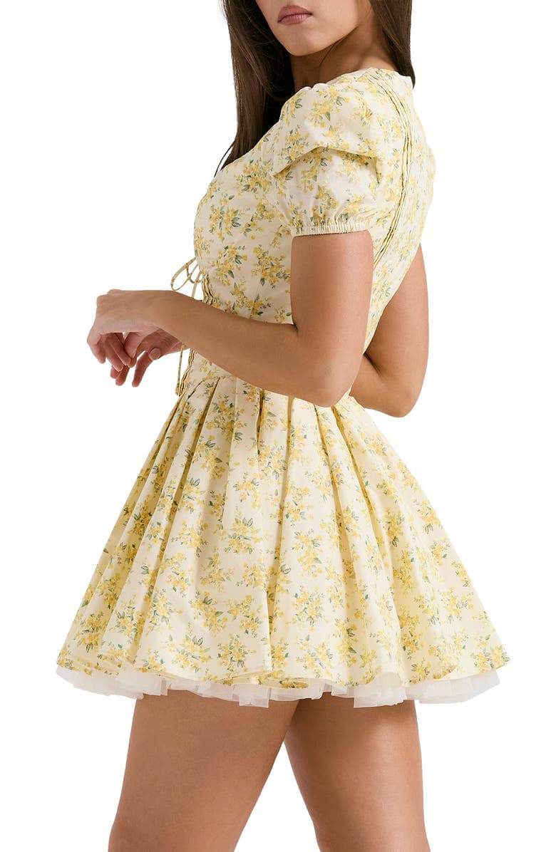 Emily Çiçekli Korse Mini Elbise