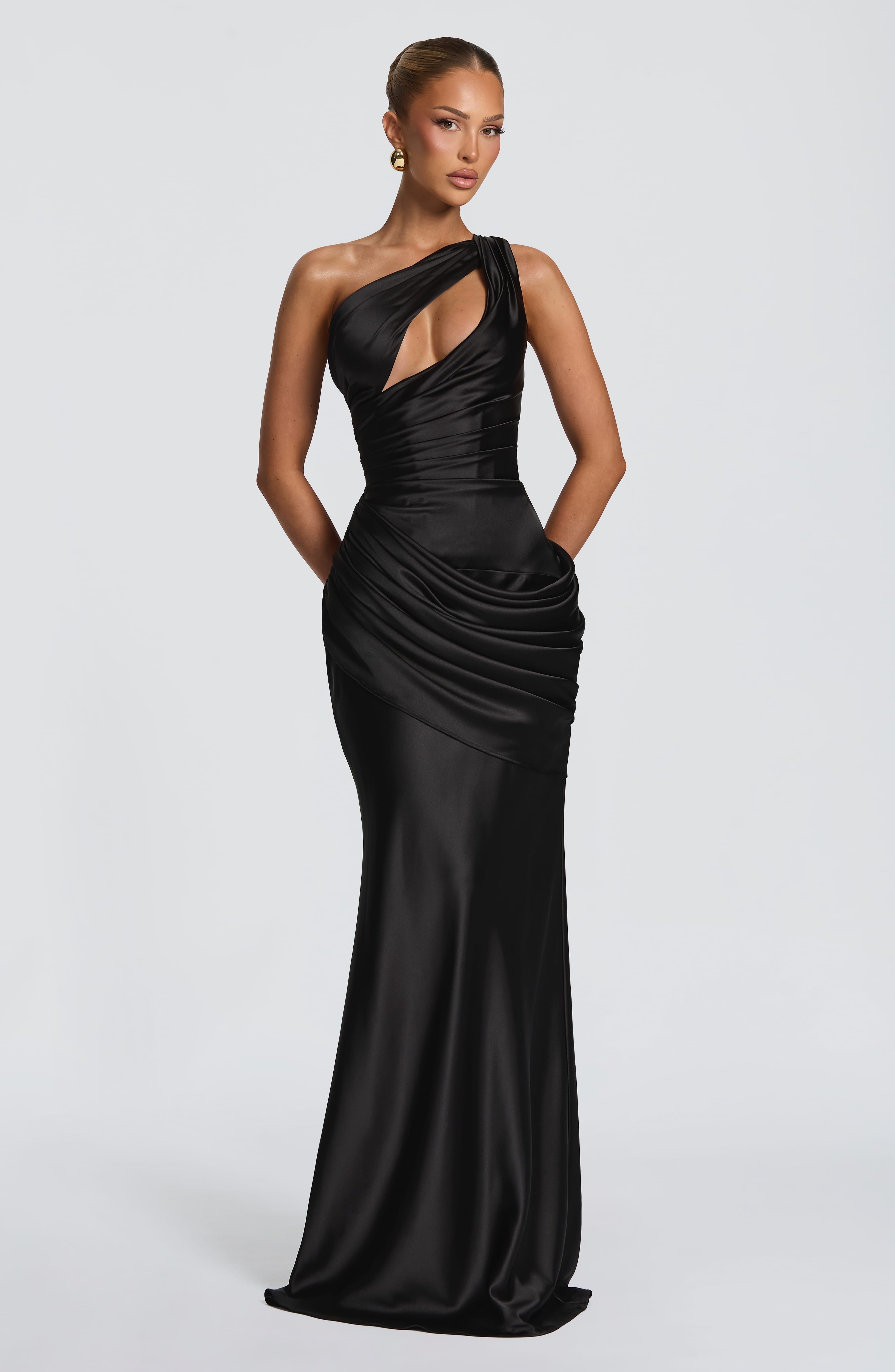 Emina Maxi Elbise – Siyah