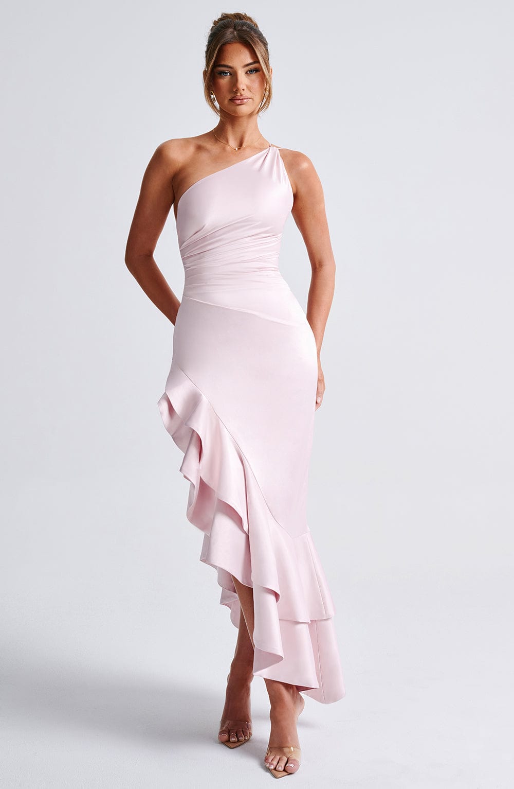 Esmeraya Pembe Maxi Elbise