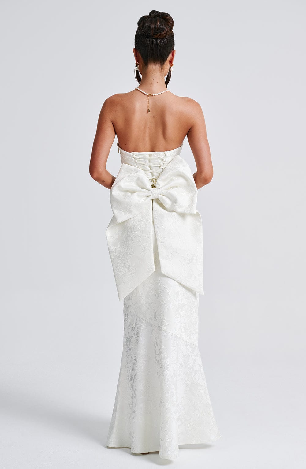 Felicity Maxi Krem Elbise