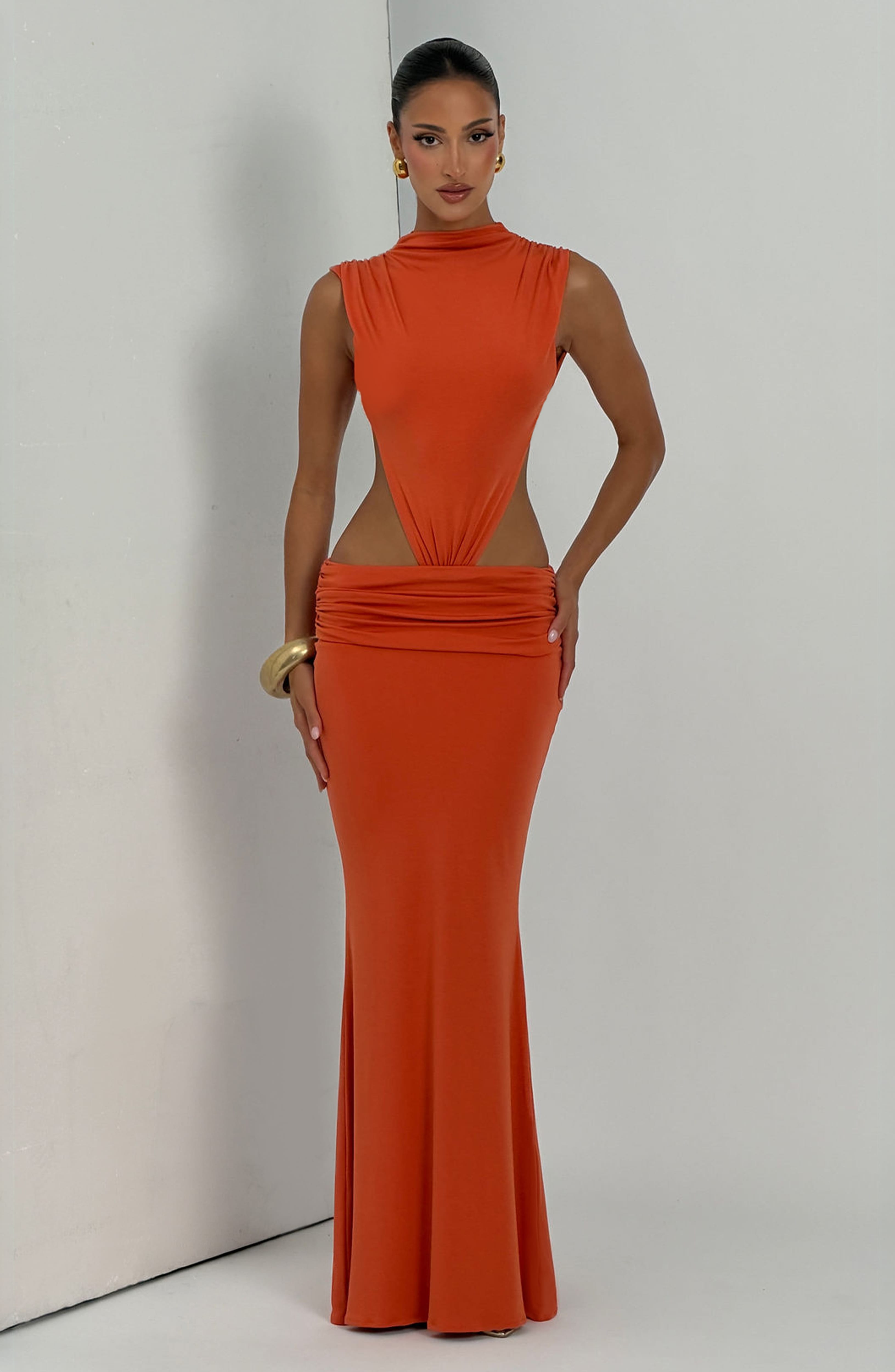 Fenella Maxi Turuncu Elbise