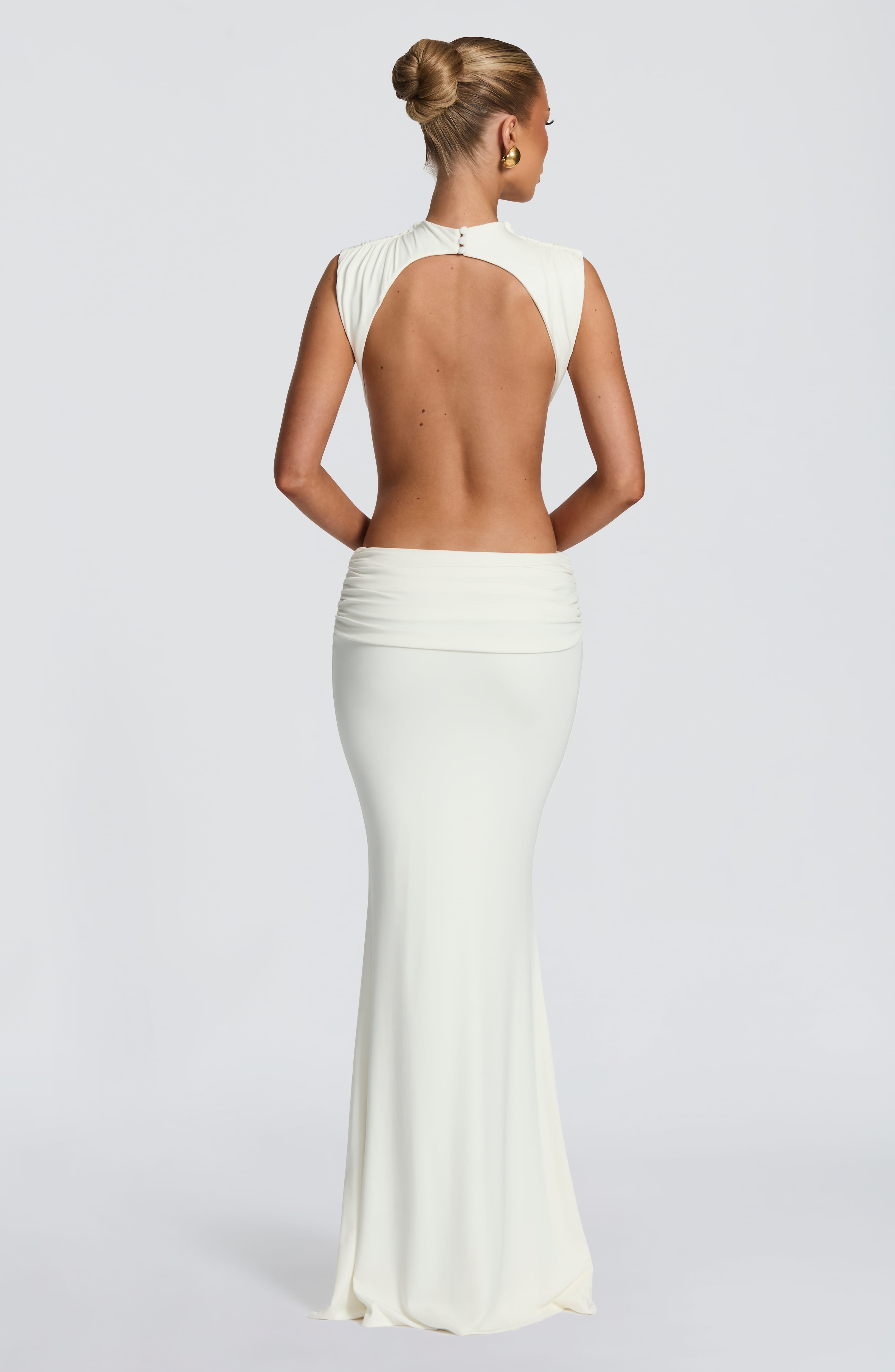 Fenella Maxi Krem Elbise