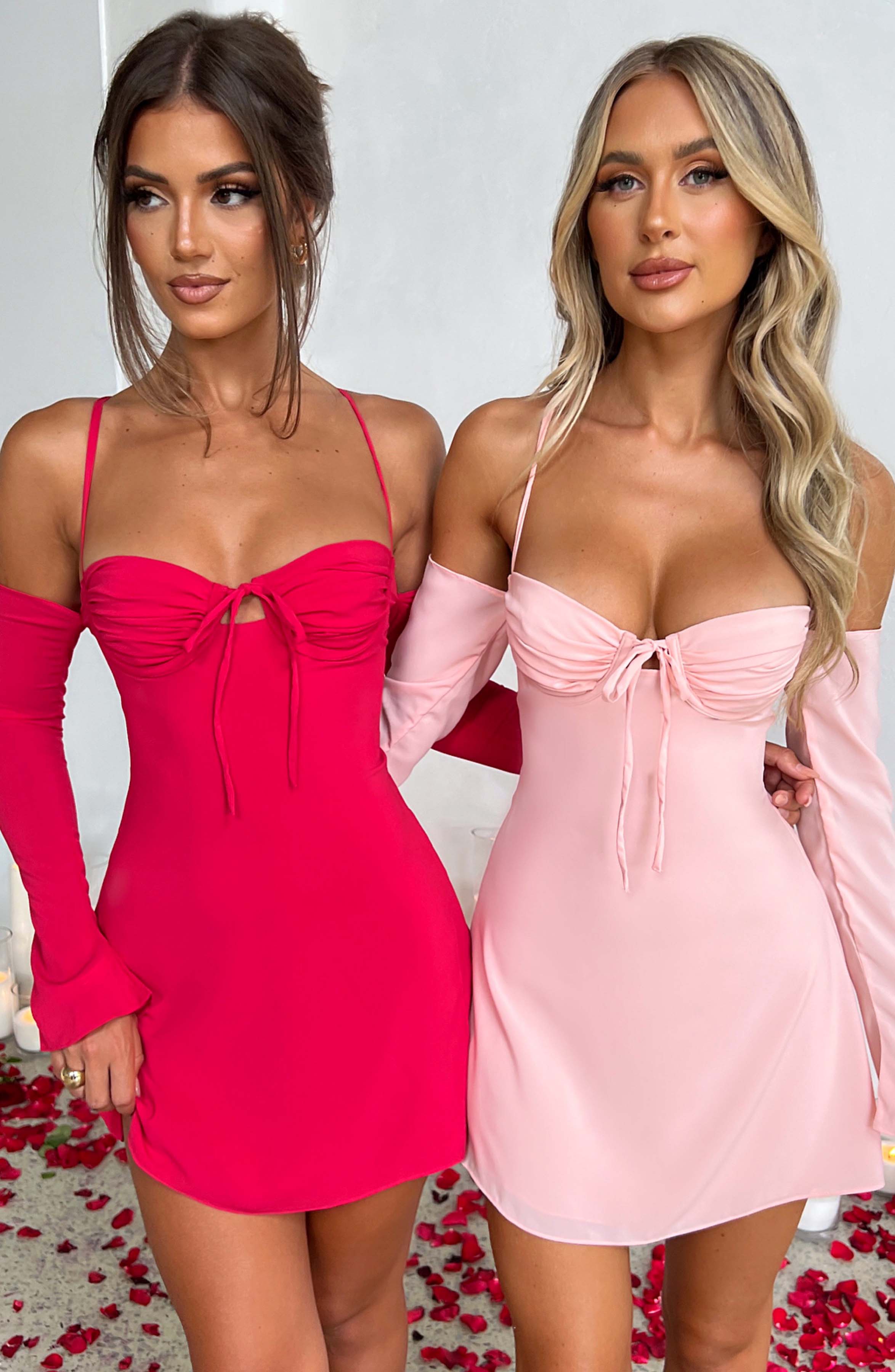 Fiona Mini Pembe Elbise