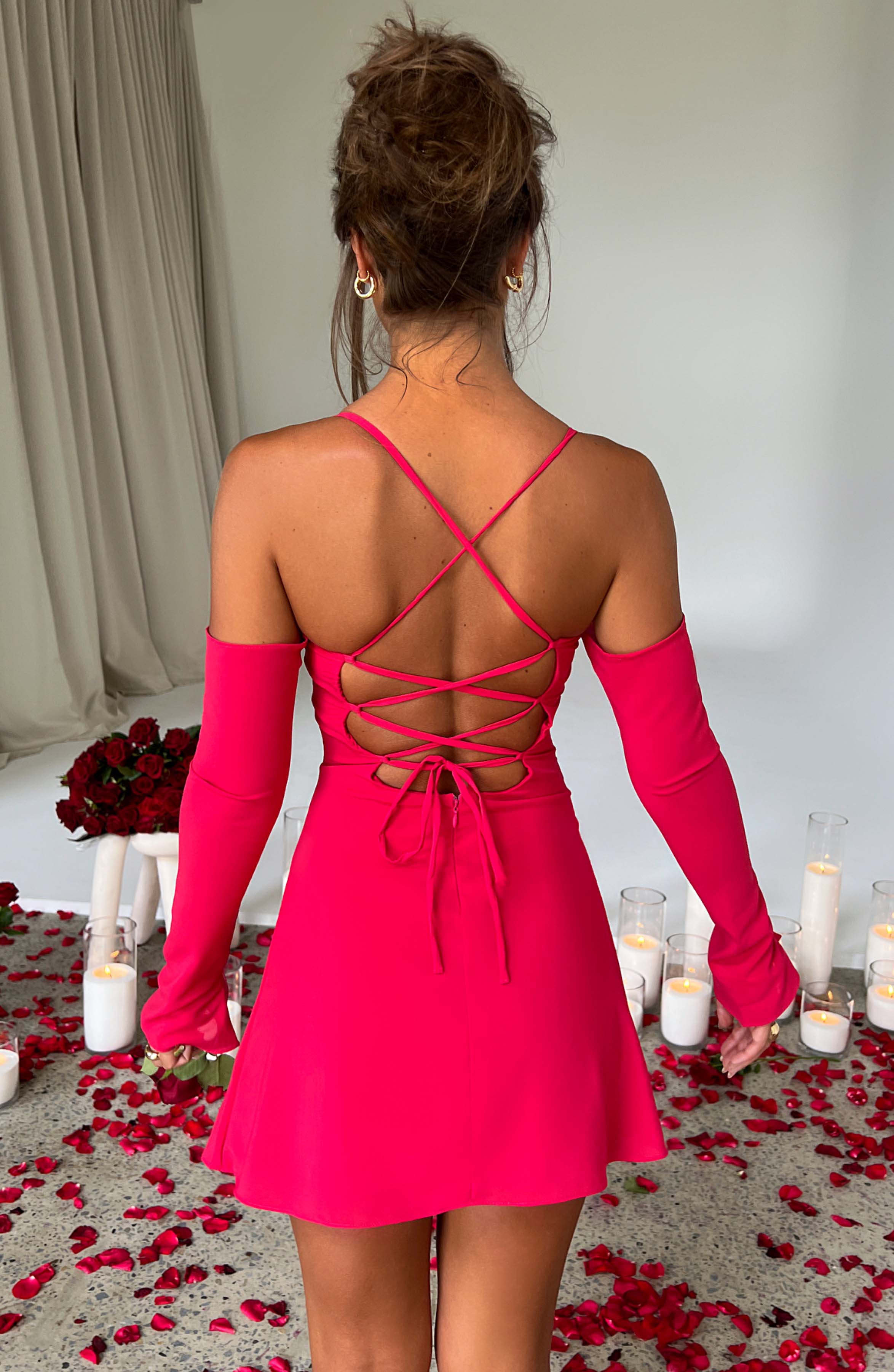 Fiona Mini Pembe Elbise