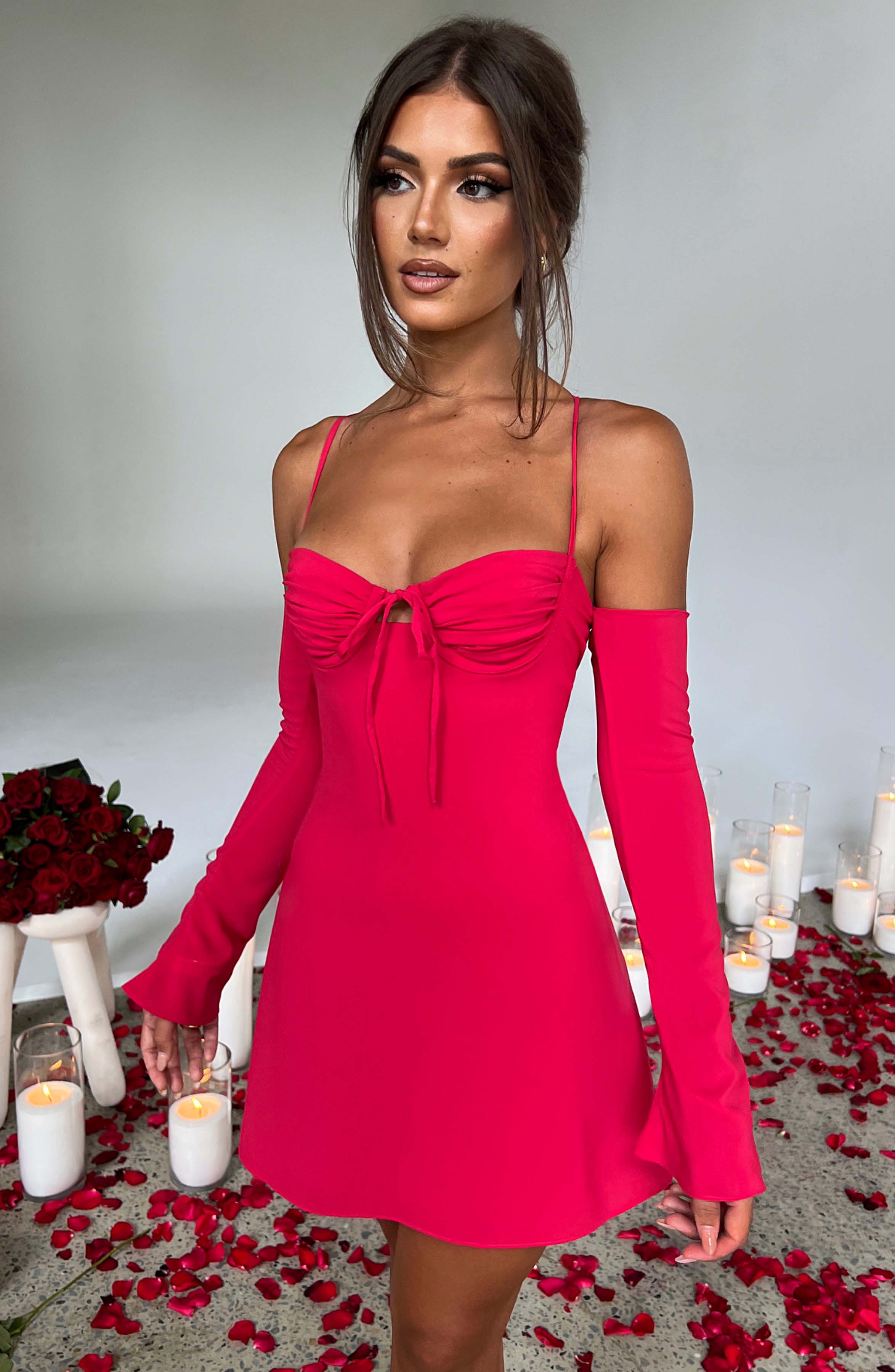 Fiona Mini Pembe Elbise