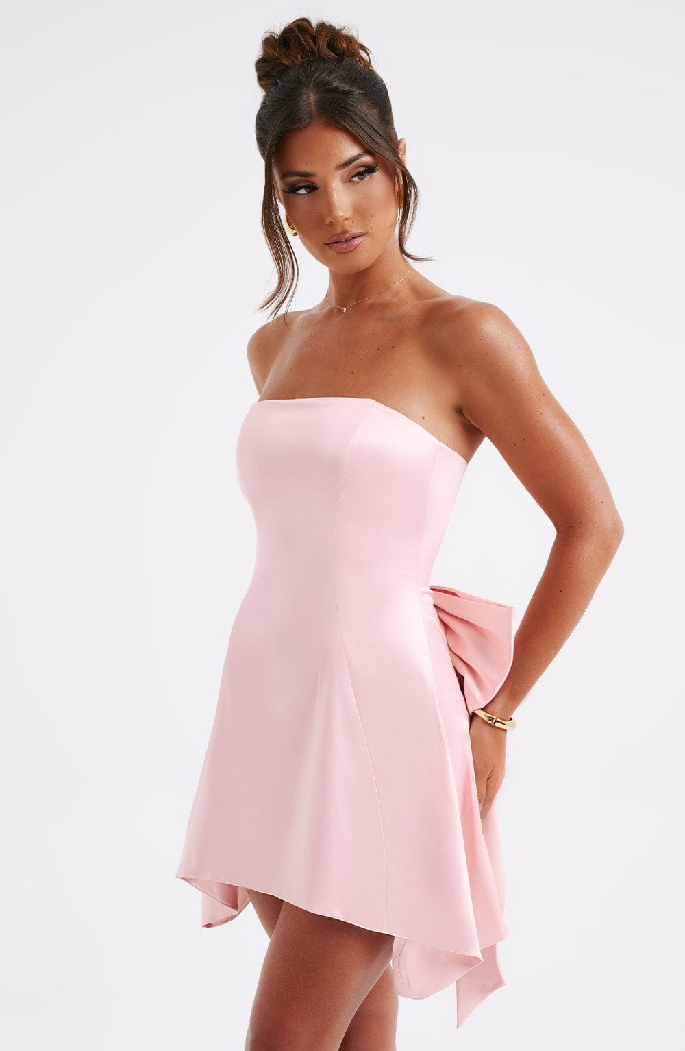 Freja Mini Pembe Elbise