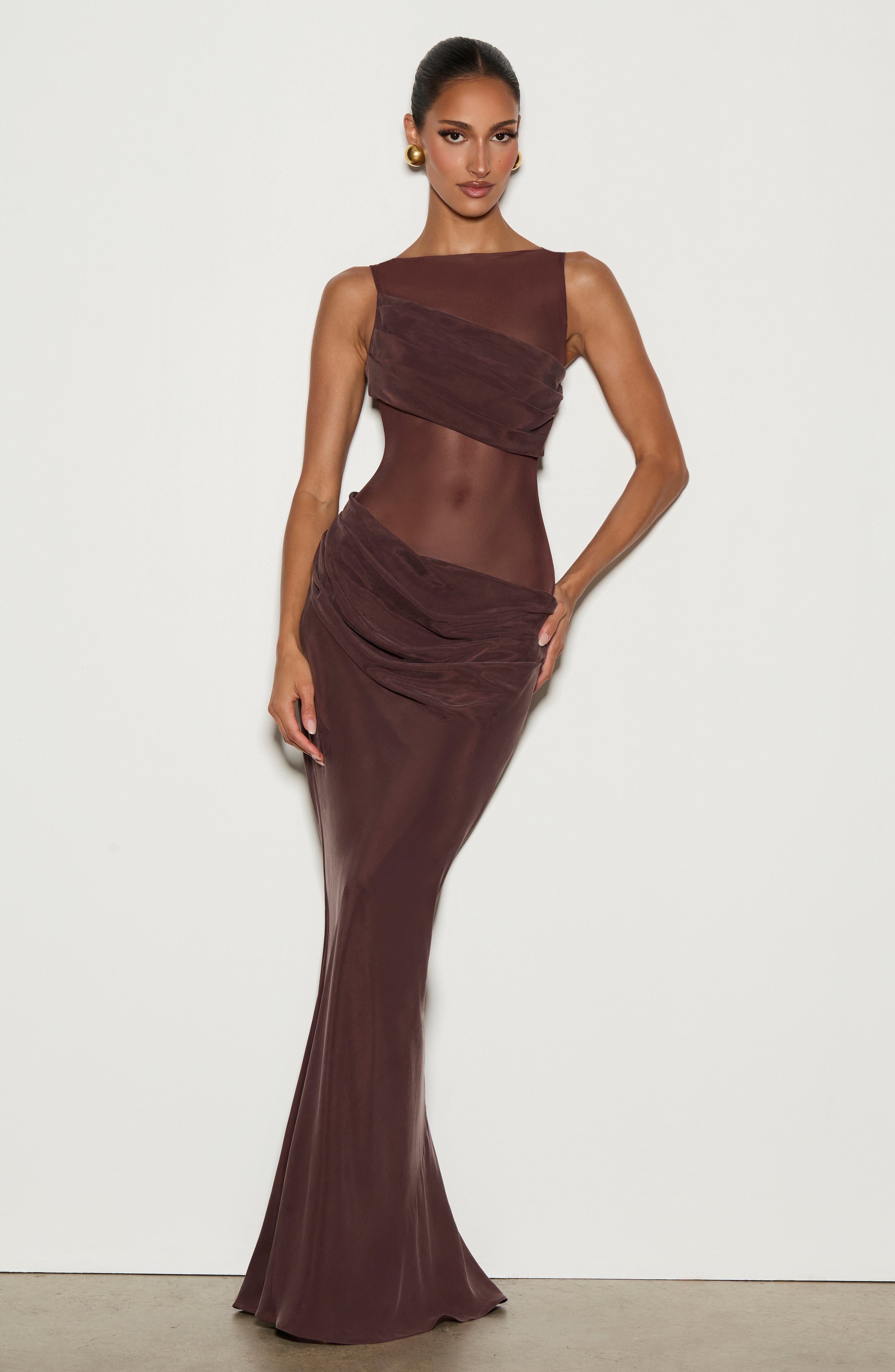 Gracelyn Maxi Erik Moru Elbise