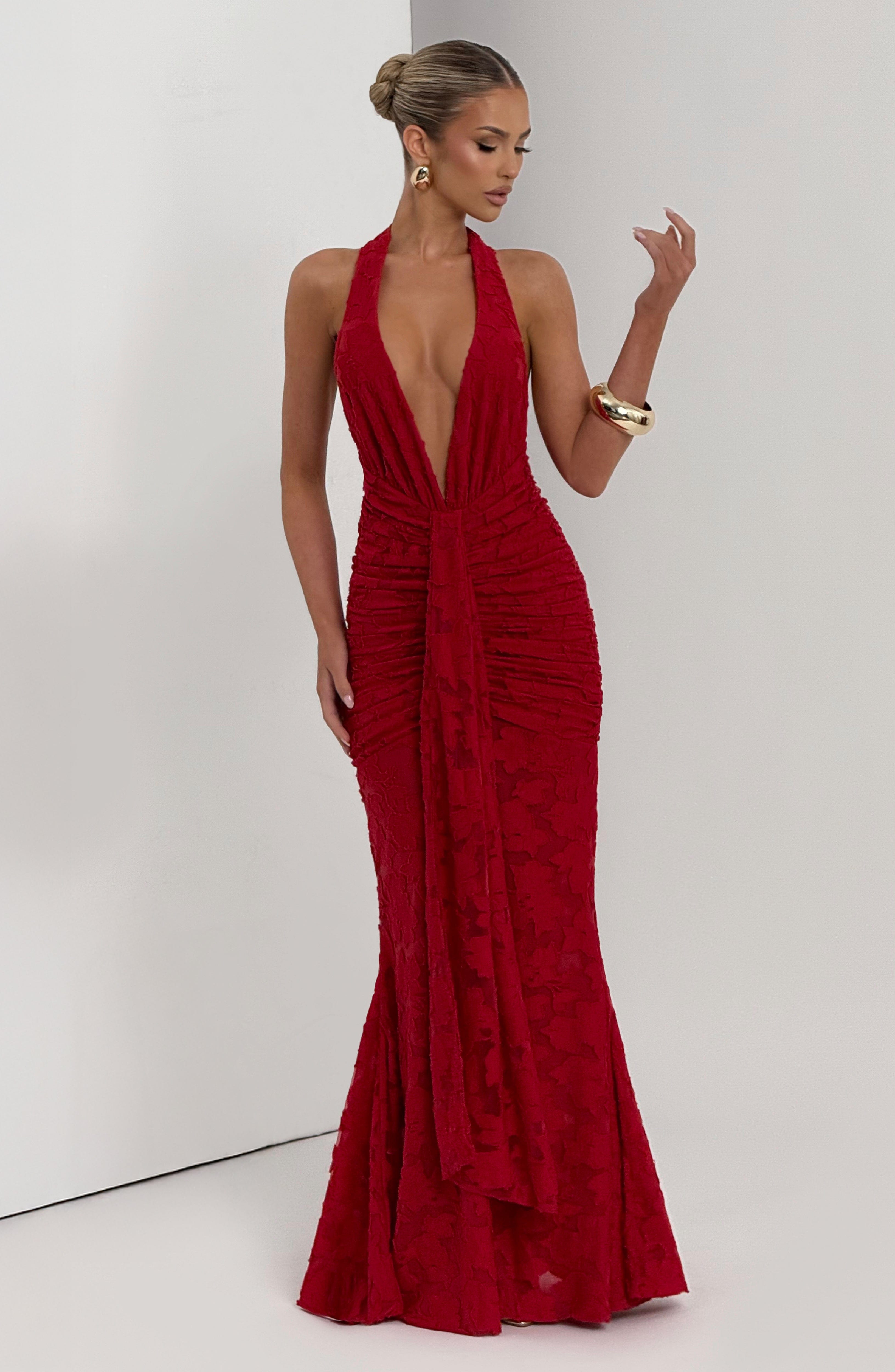 Guinevere Kırmızı Maxi Elbise