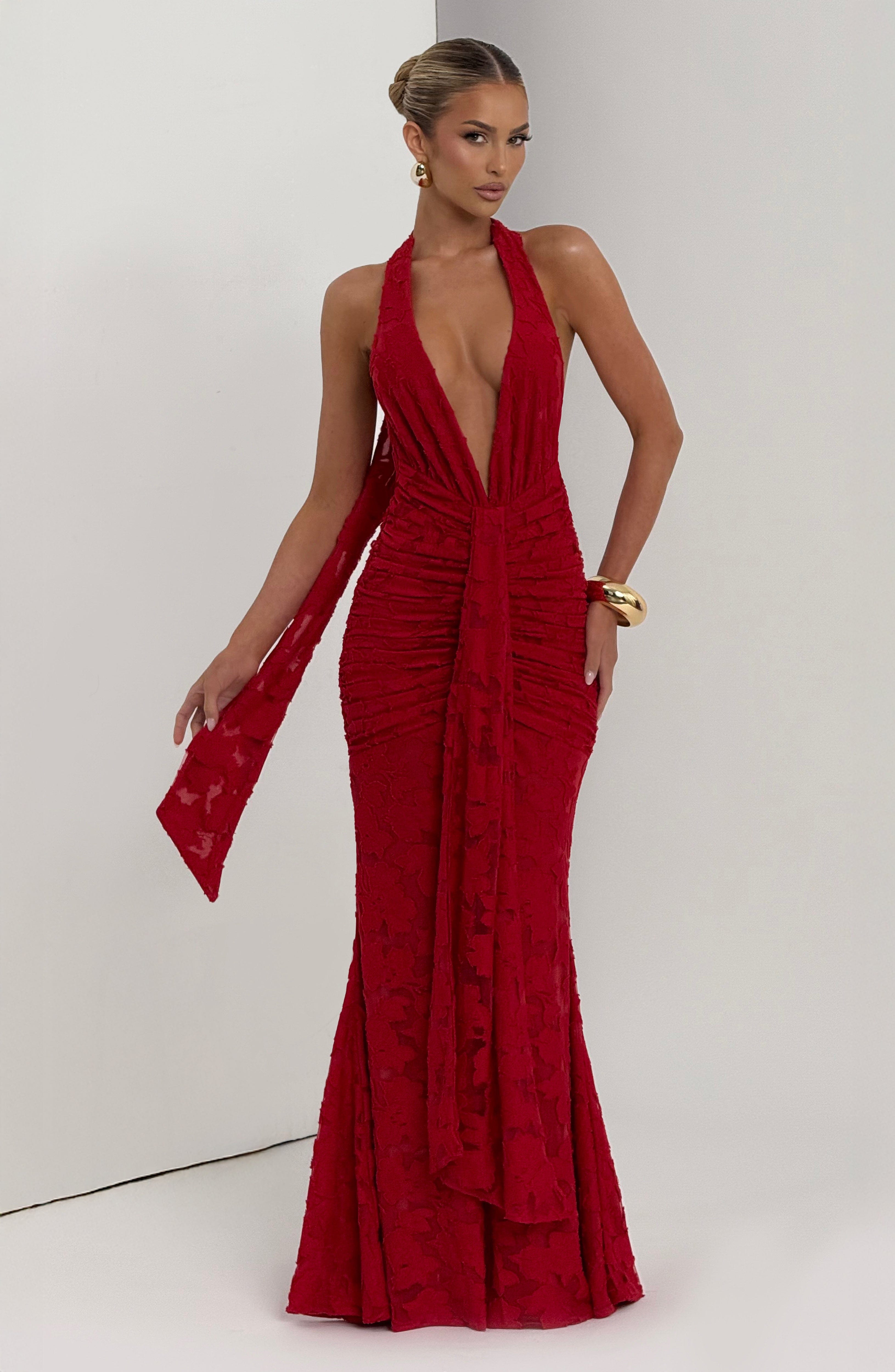 Guinevere Kırmızı Maxi Elbise