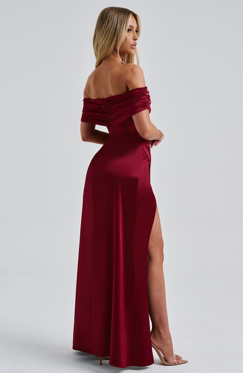 Gwendolyn Bordo Maxi Elbise