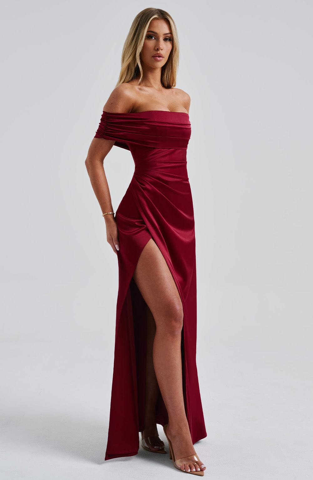 Gwendolyn Bordo Maxi Elbise