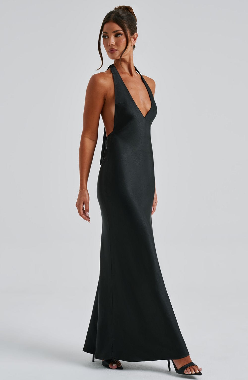 Siyah Halo Maxi Elbise