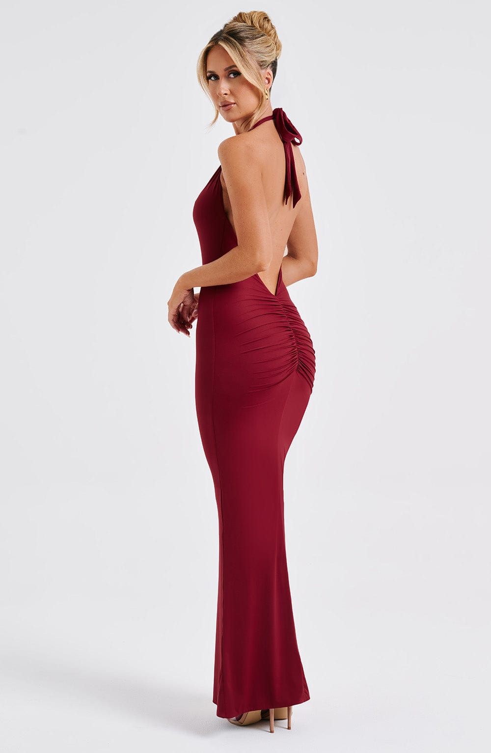 Bordo Harmonia Maxi Elbise