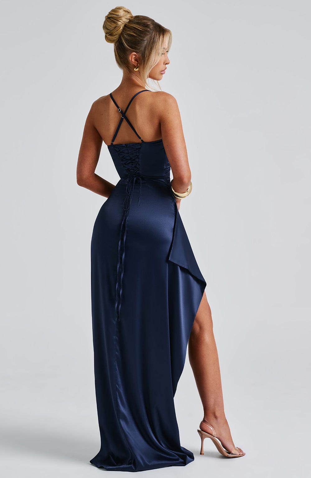 Lacivert Helen Maxi Elbise