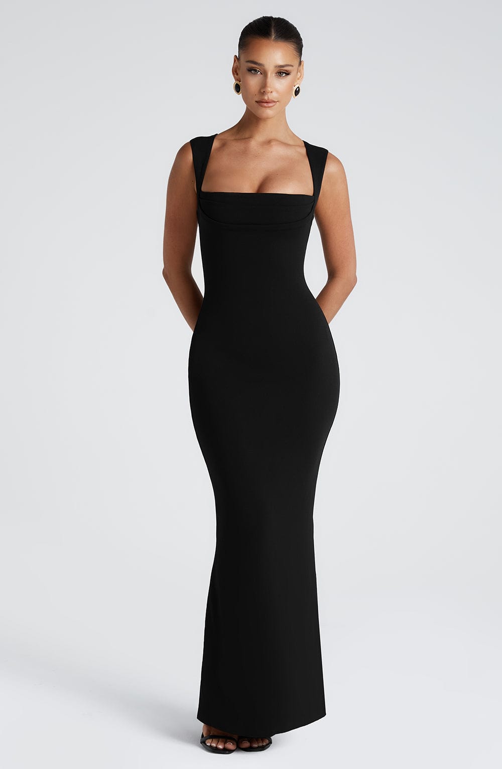 Helena Siyah Maxi Elbise