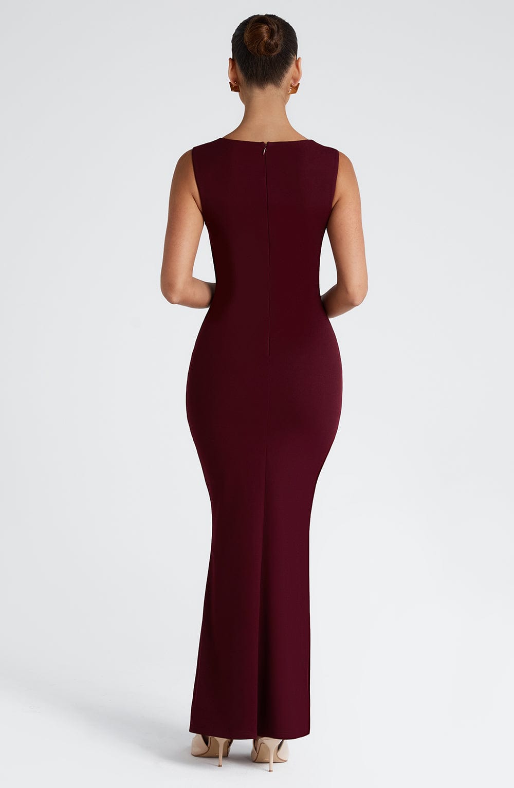Helena Maxi Elbise - Parlak Kiraz Rengi