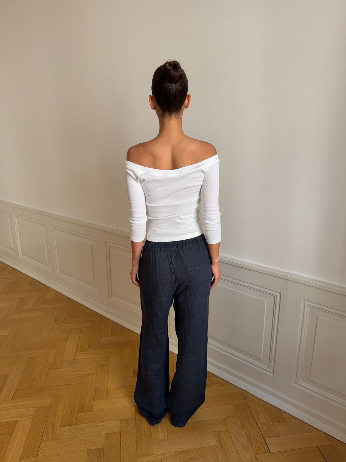 Signe Mavi Keten Pantolon