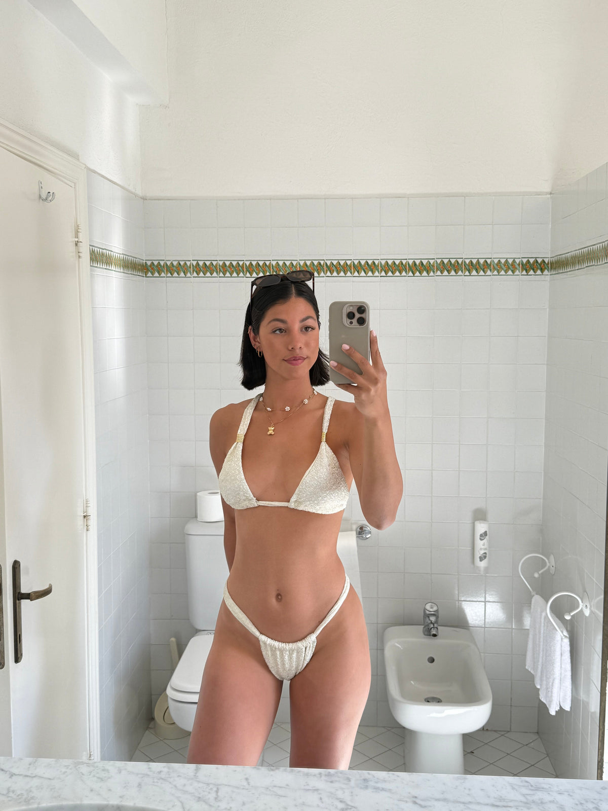 Bej Bruna Işıltılı Bikini