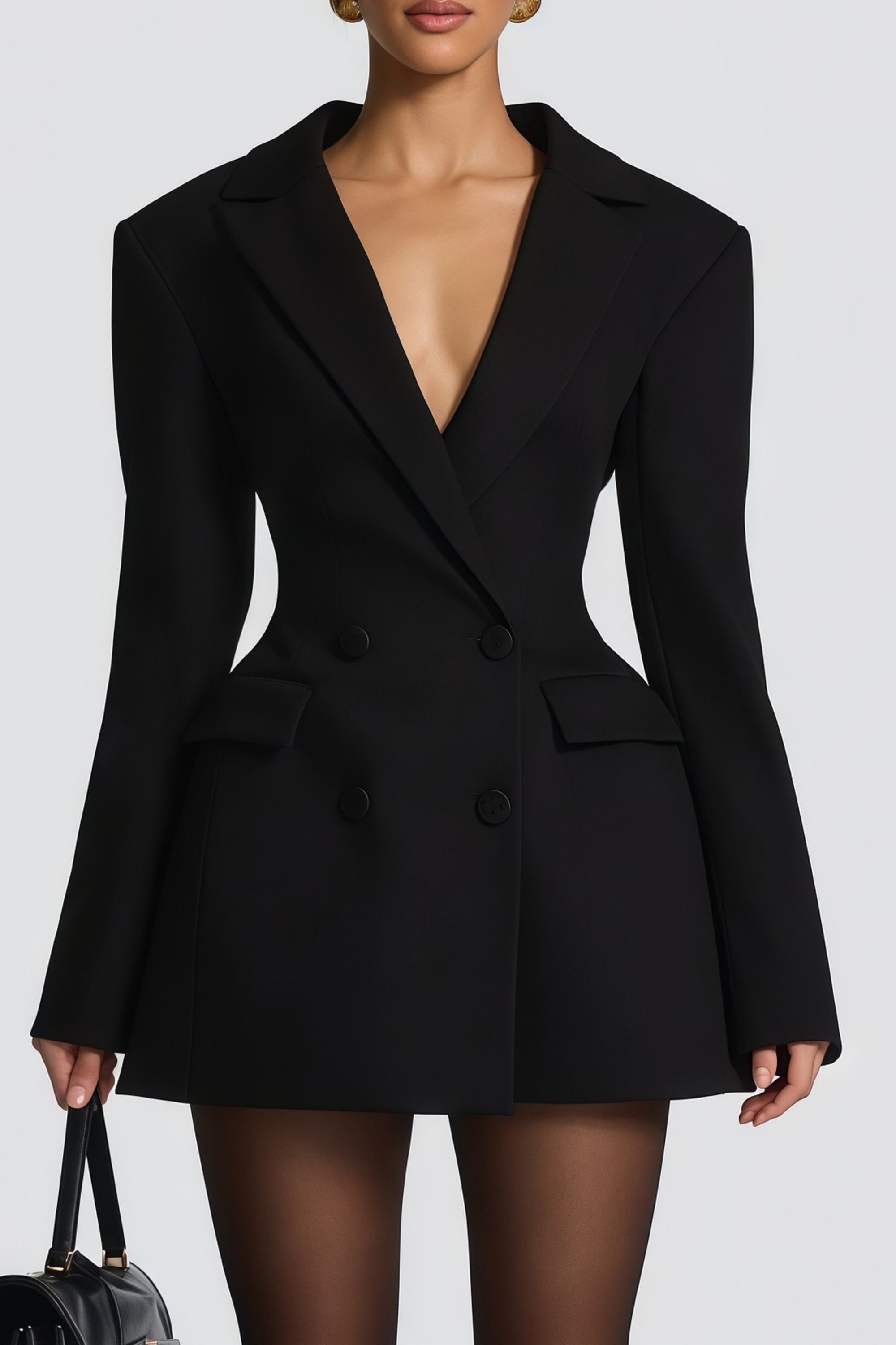 Osanne Çift Düğmeli Blazer Mini Elbise