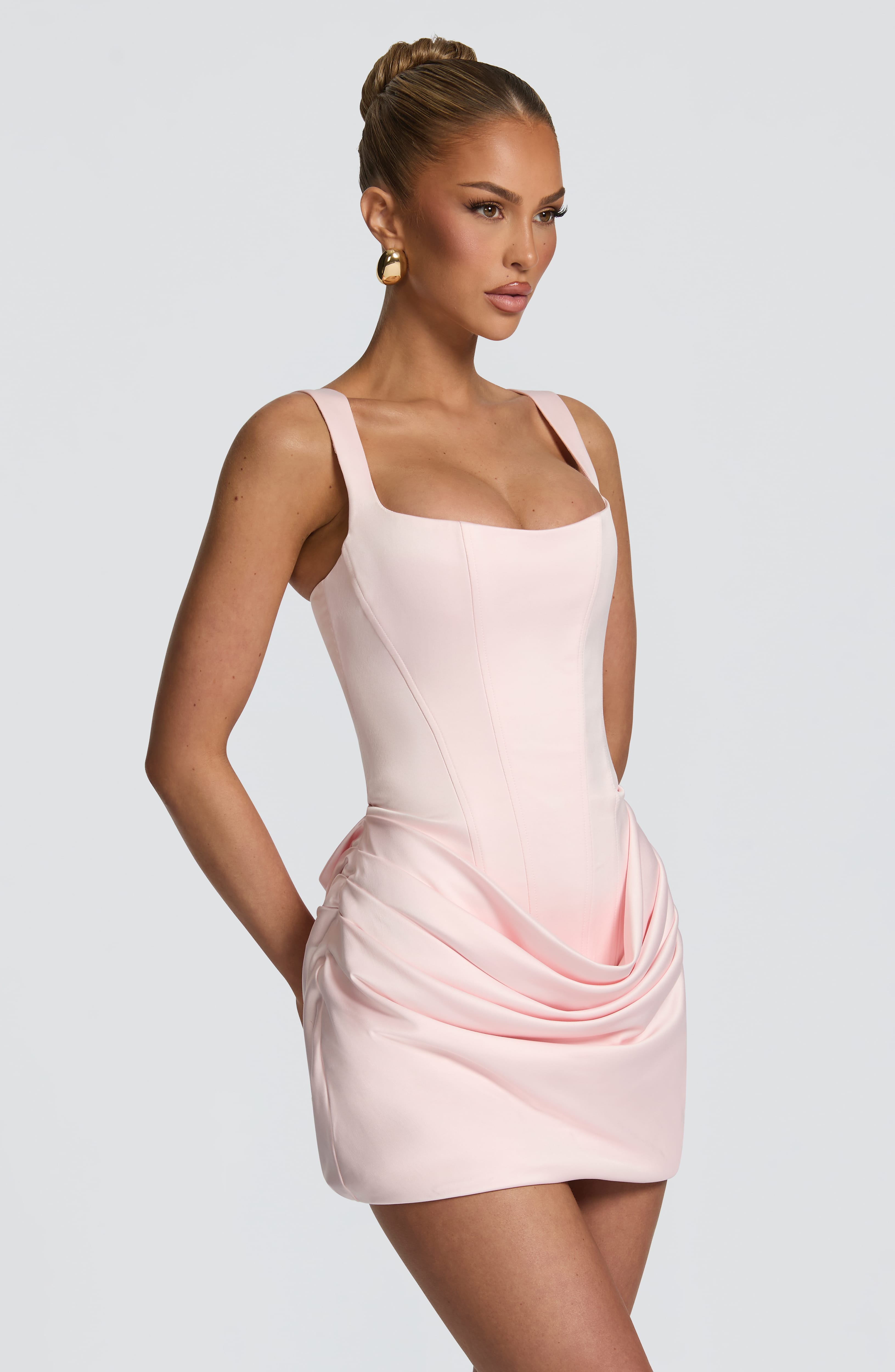 Imogen Mini Pembe Elbise
