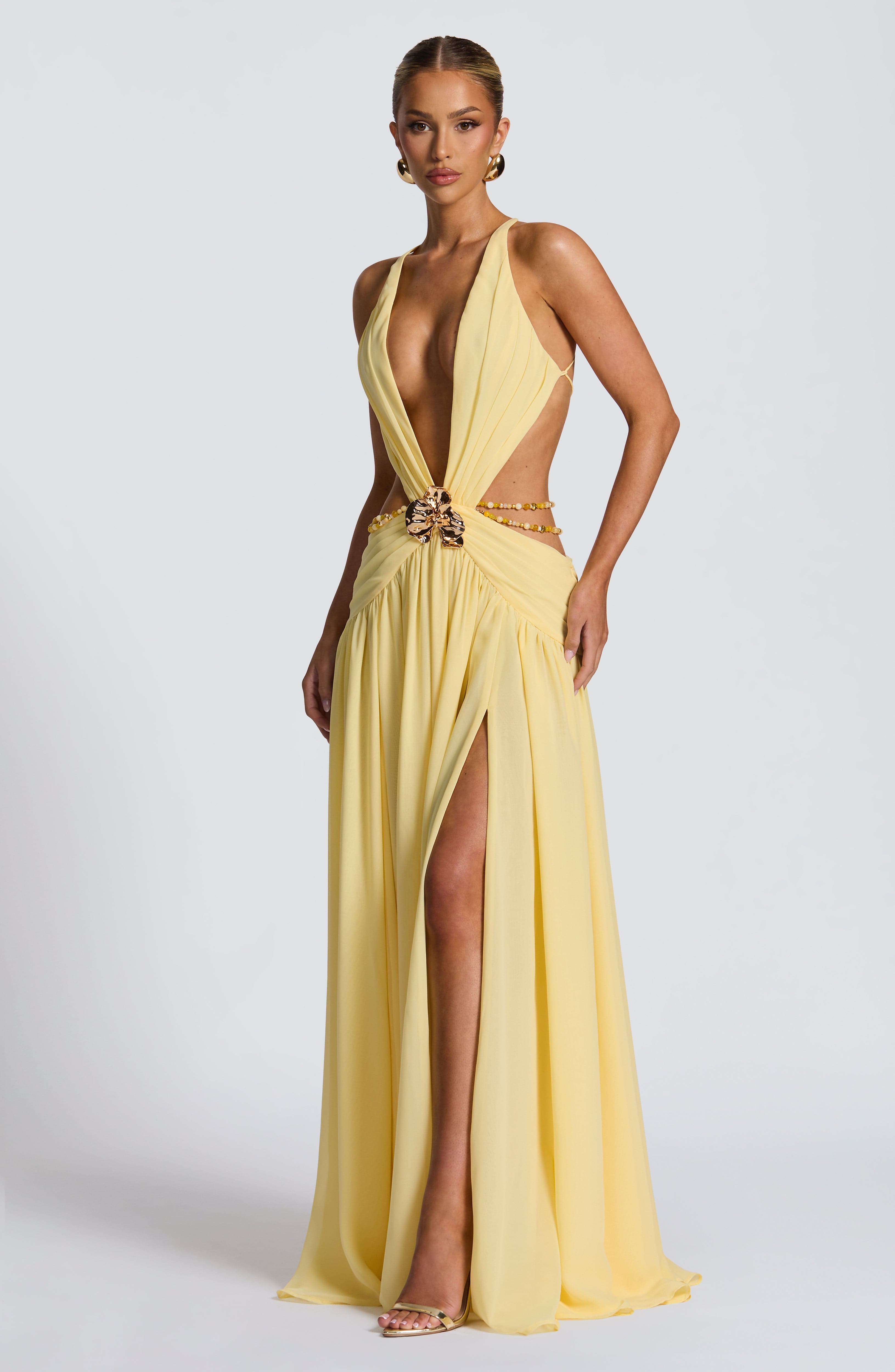 İndiana Limon Maxi Elbise