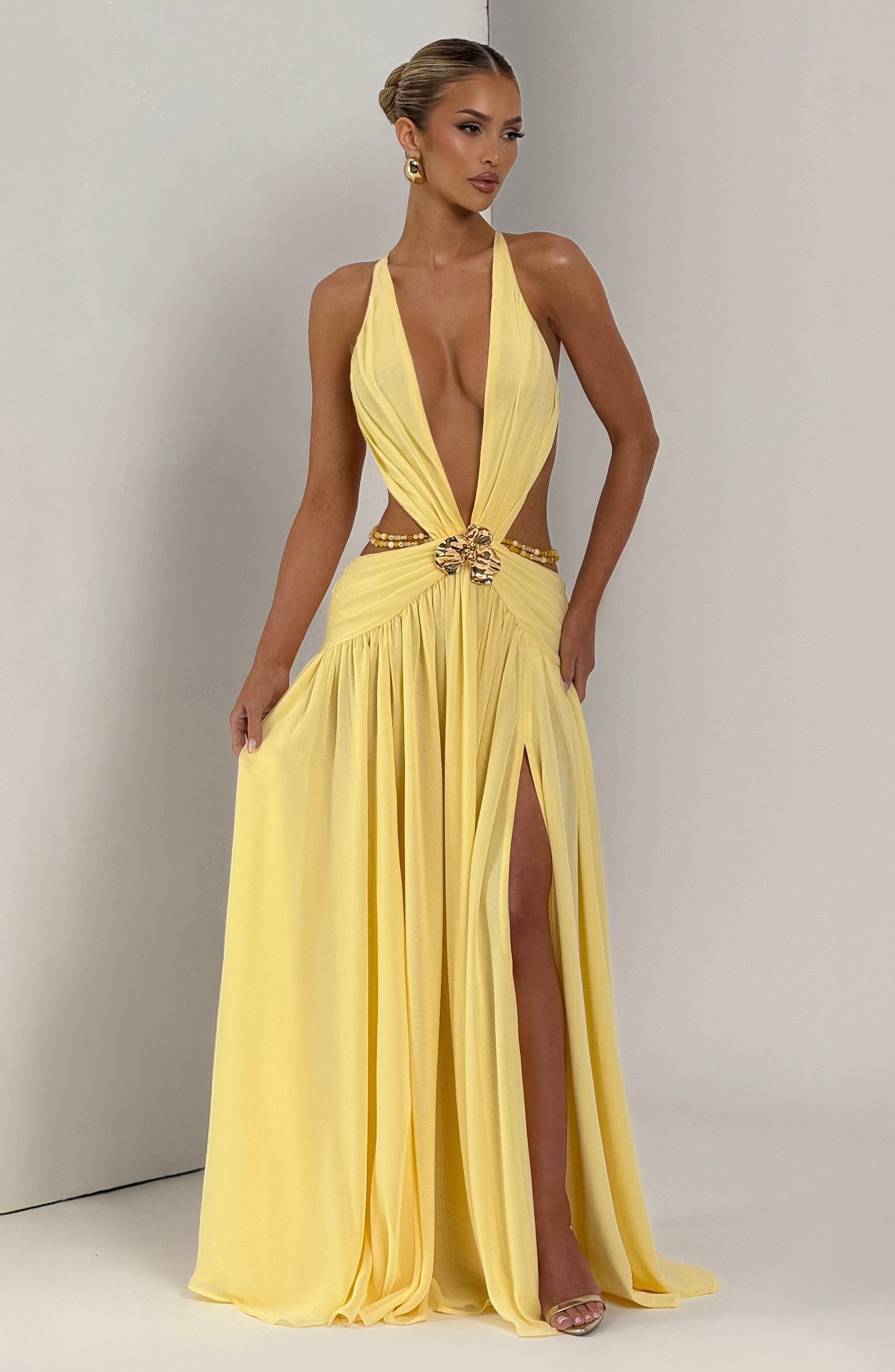 İndiana Limon Maxi Elbise