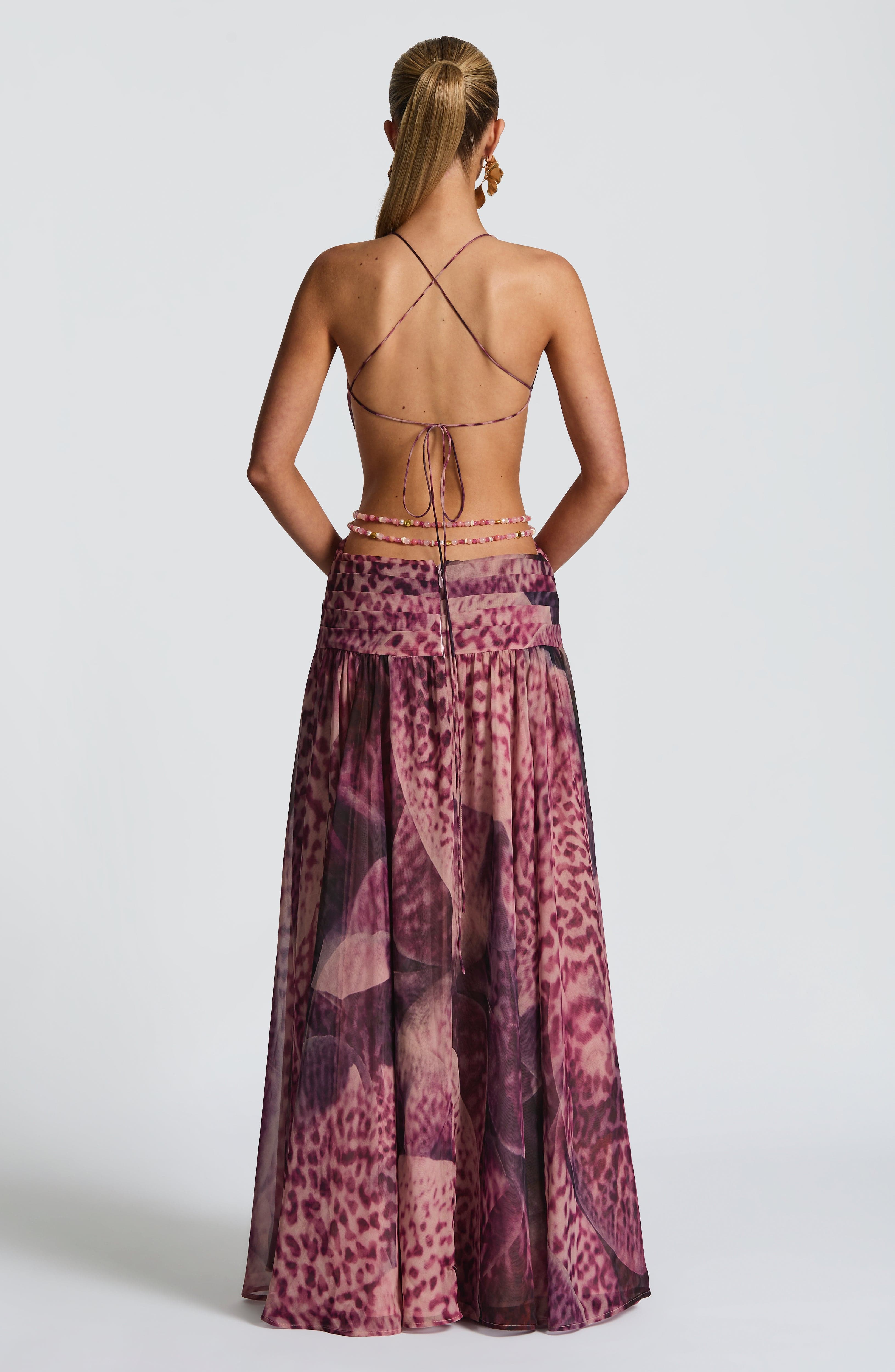 Indianna Maxi Pembe Elbise