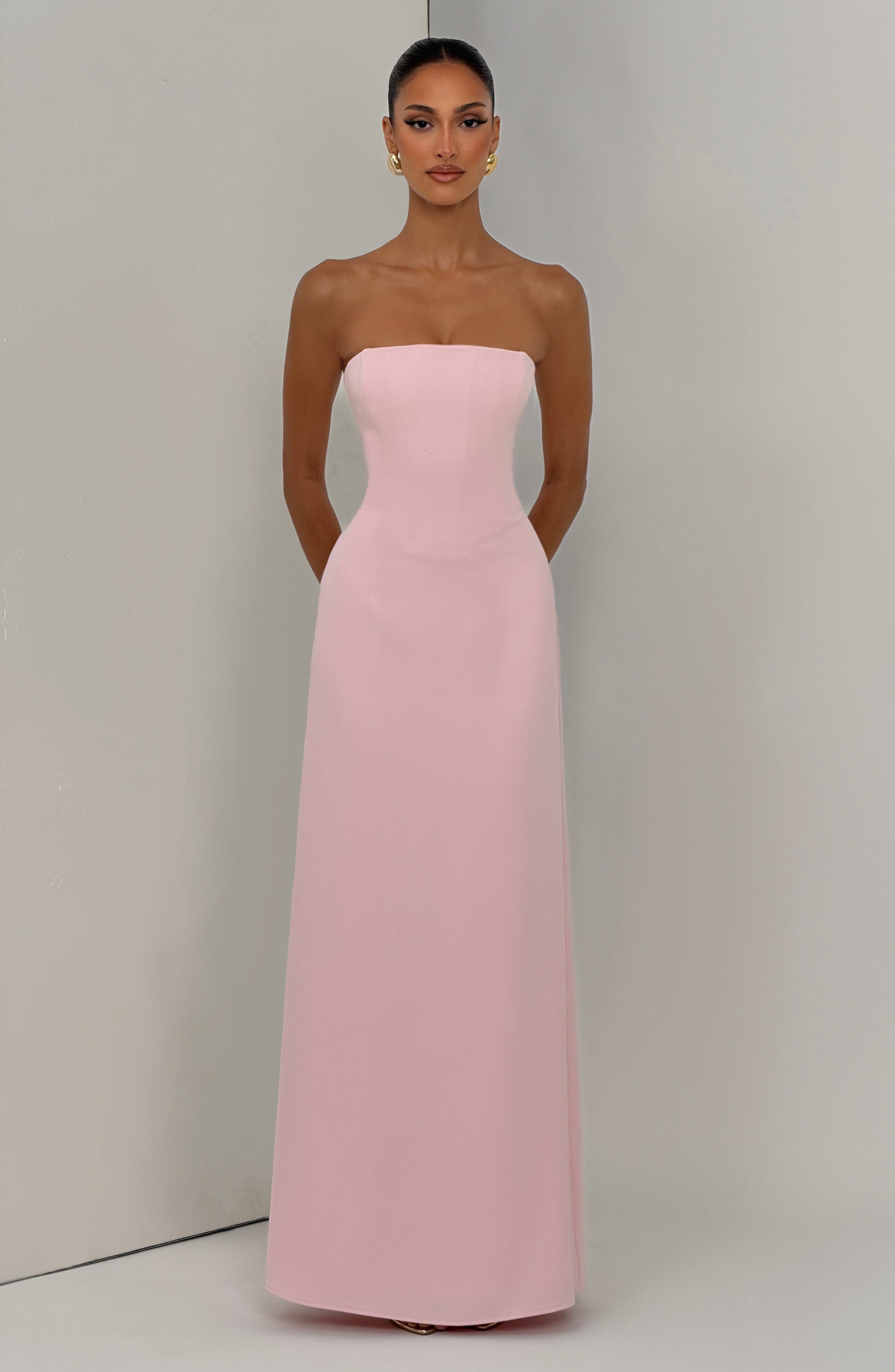Kadınlar İçin Pembe Irmina Maxi Elbise