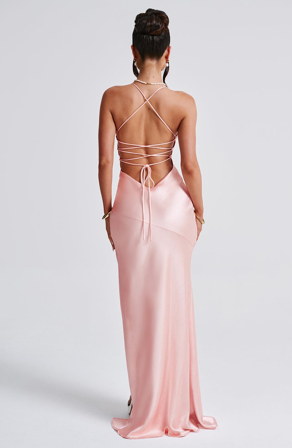 Isobel Pembe Maxi Elbise