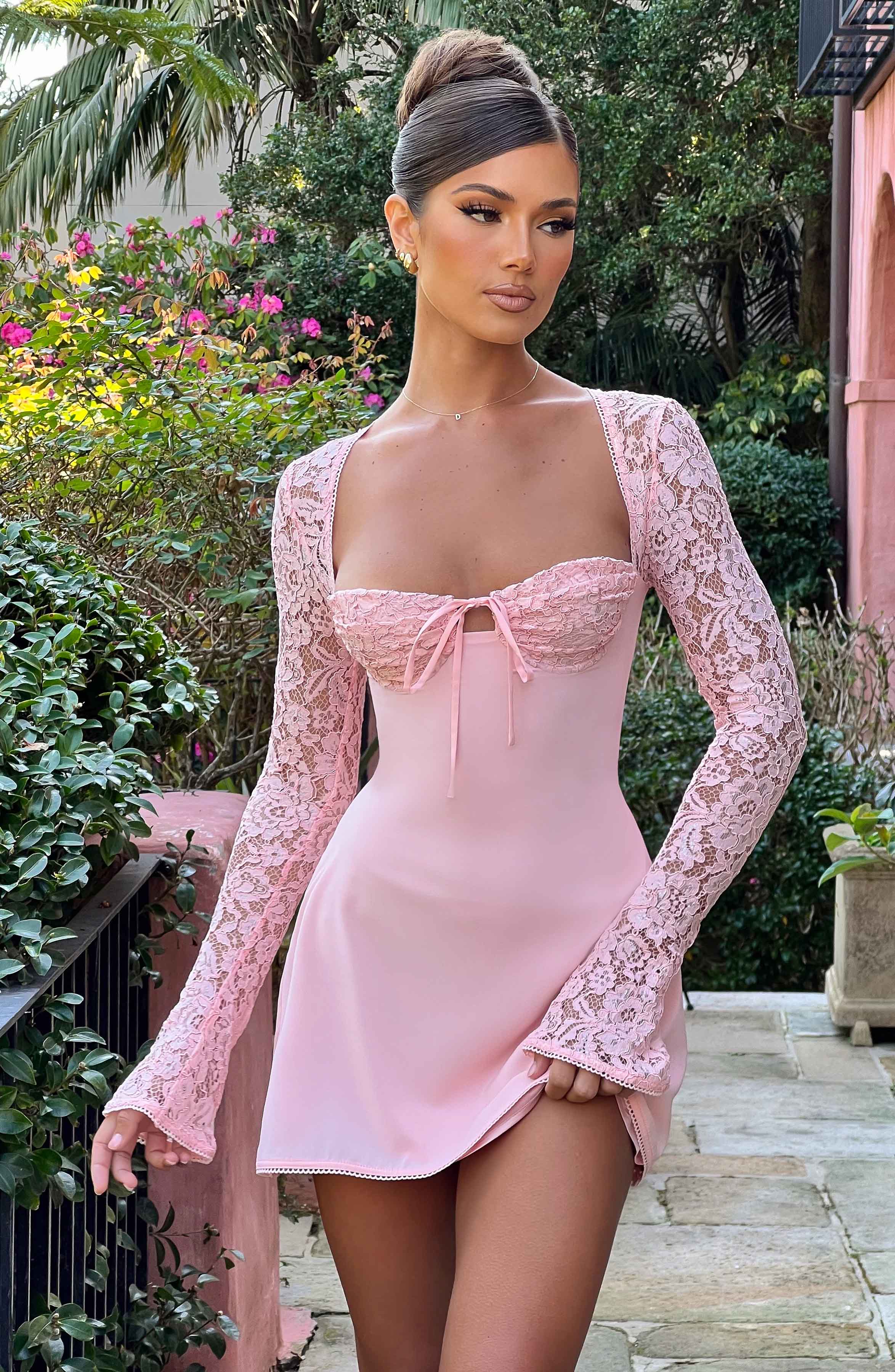 Jacinta Mini Pembe Elbise