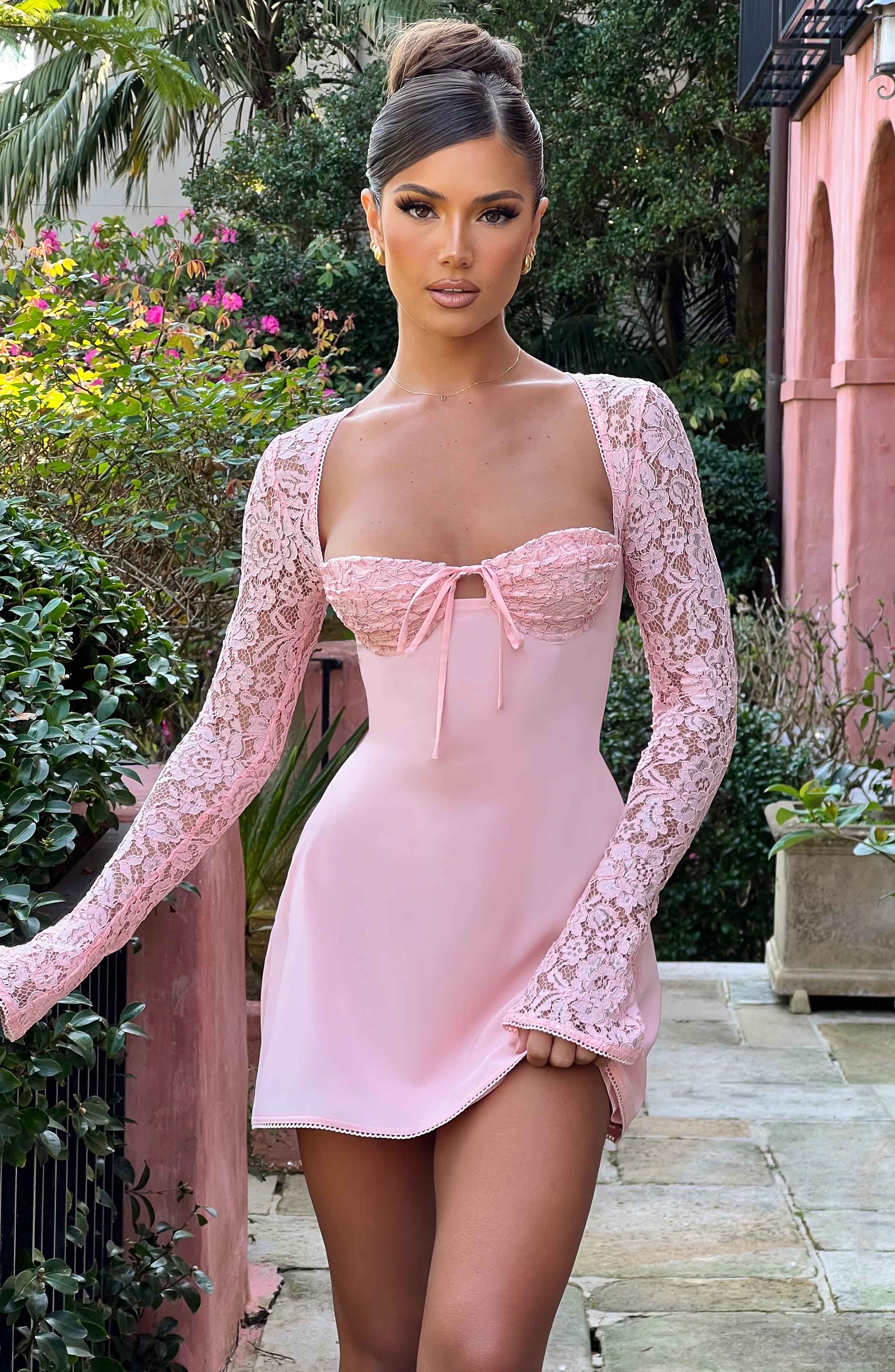 Jacinta Mini Pembe Elbise