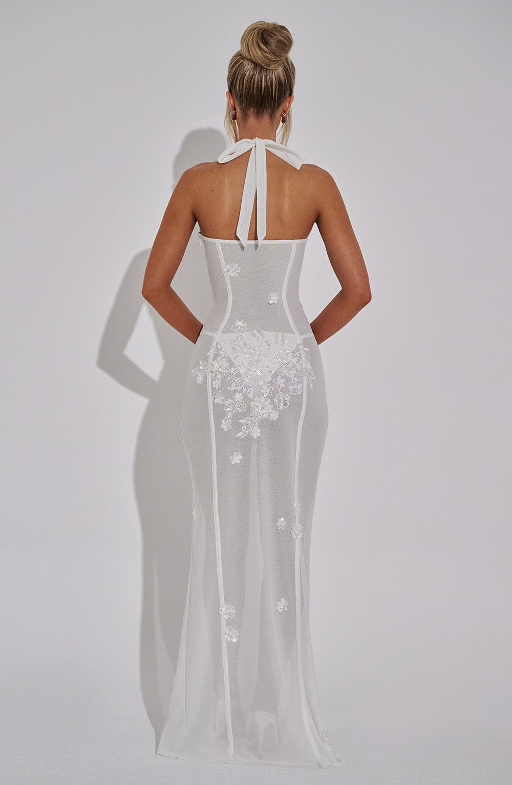Jacqueline Maxi Krem Elbise