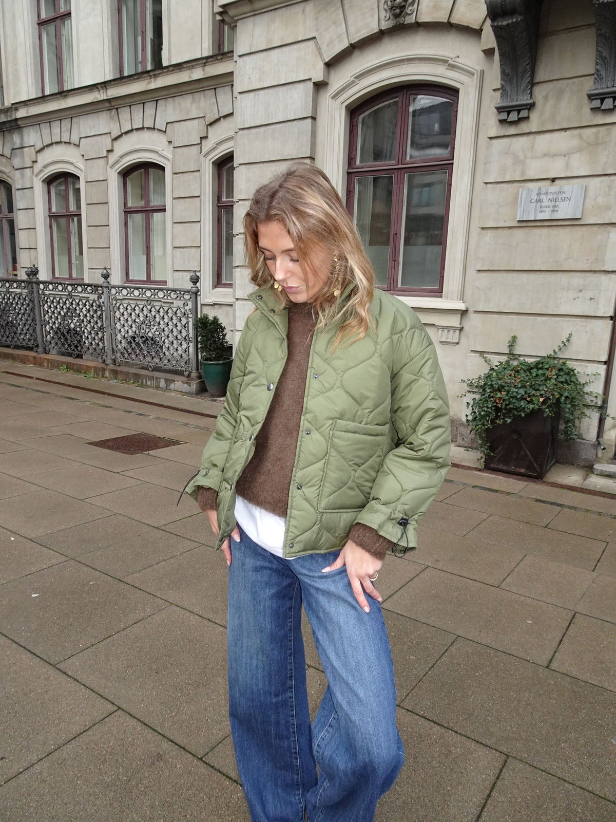 Canisa Dolgulu Yeşil Ceket