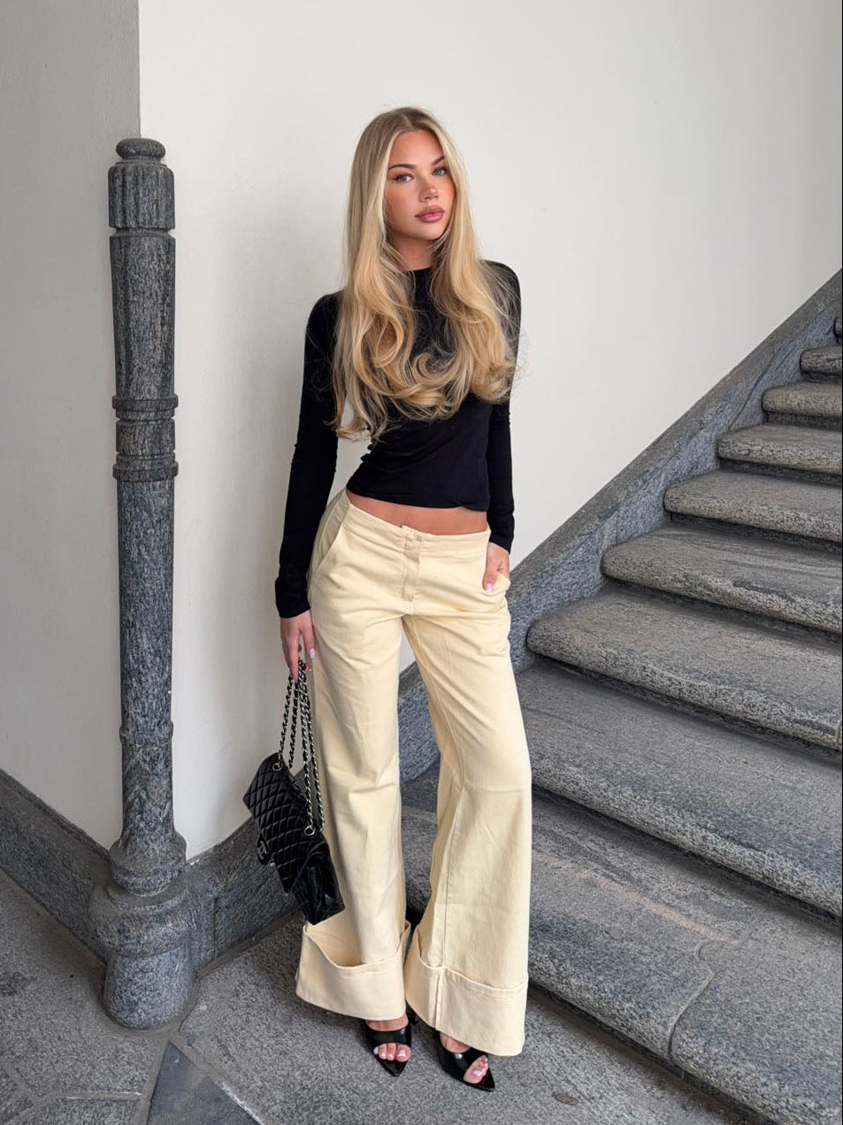 Siv Jeans - Premium Tereyağı Sarısı Kadın Pantolon