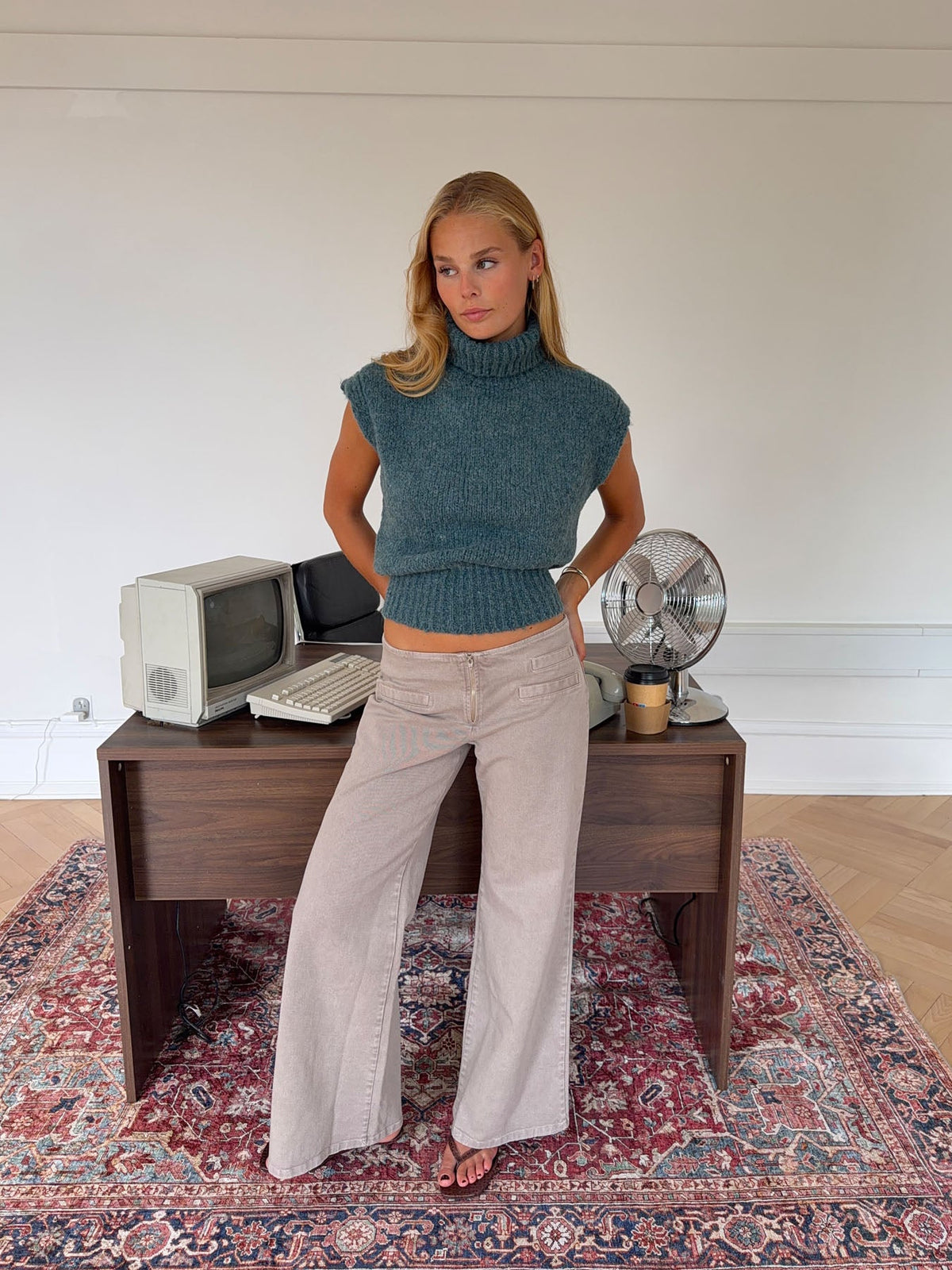 Taupe Gerda Kot Pantolon