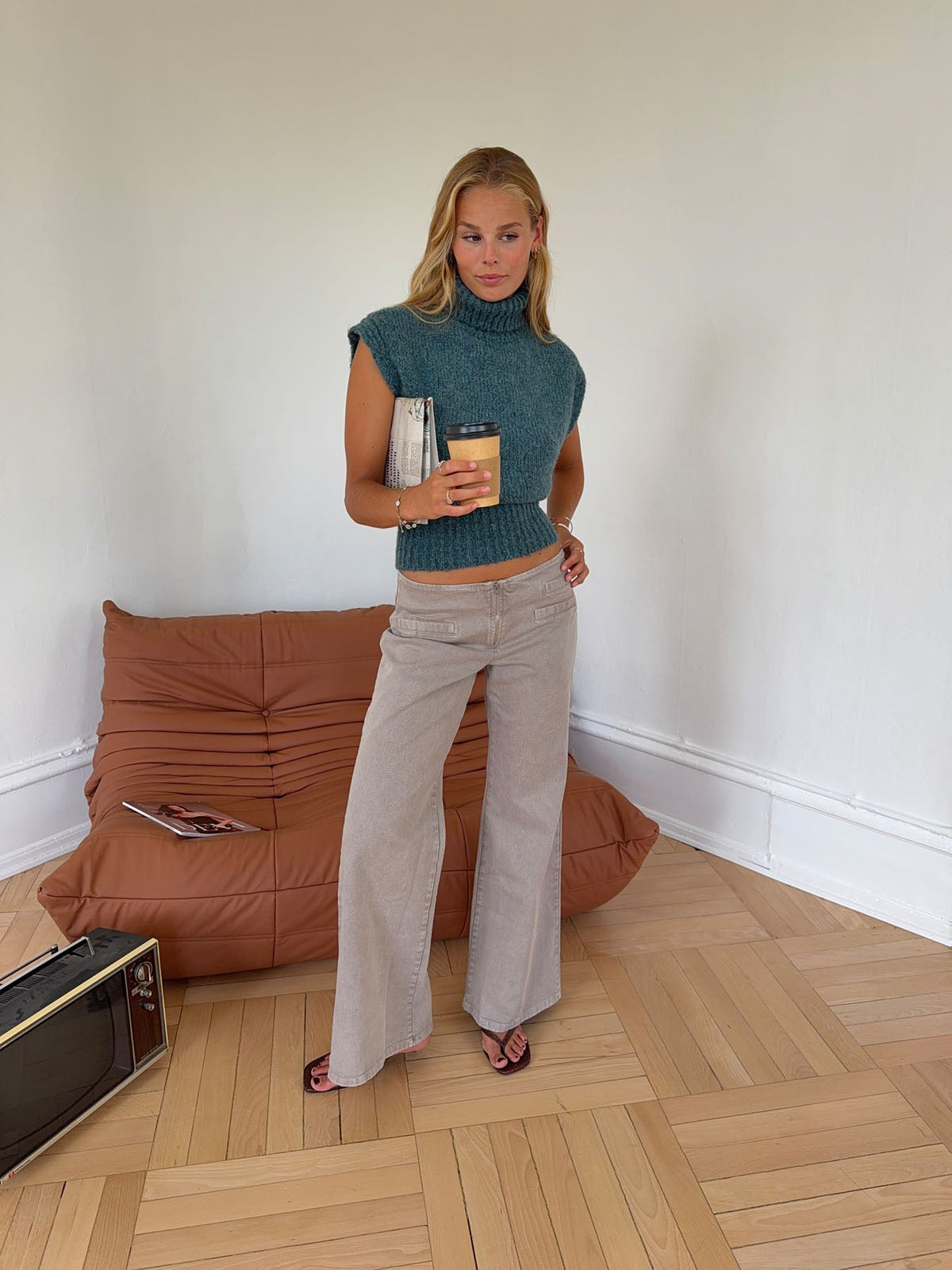 Taupe Gerda Kot Pantolon